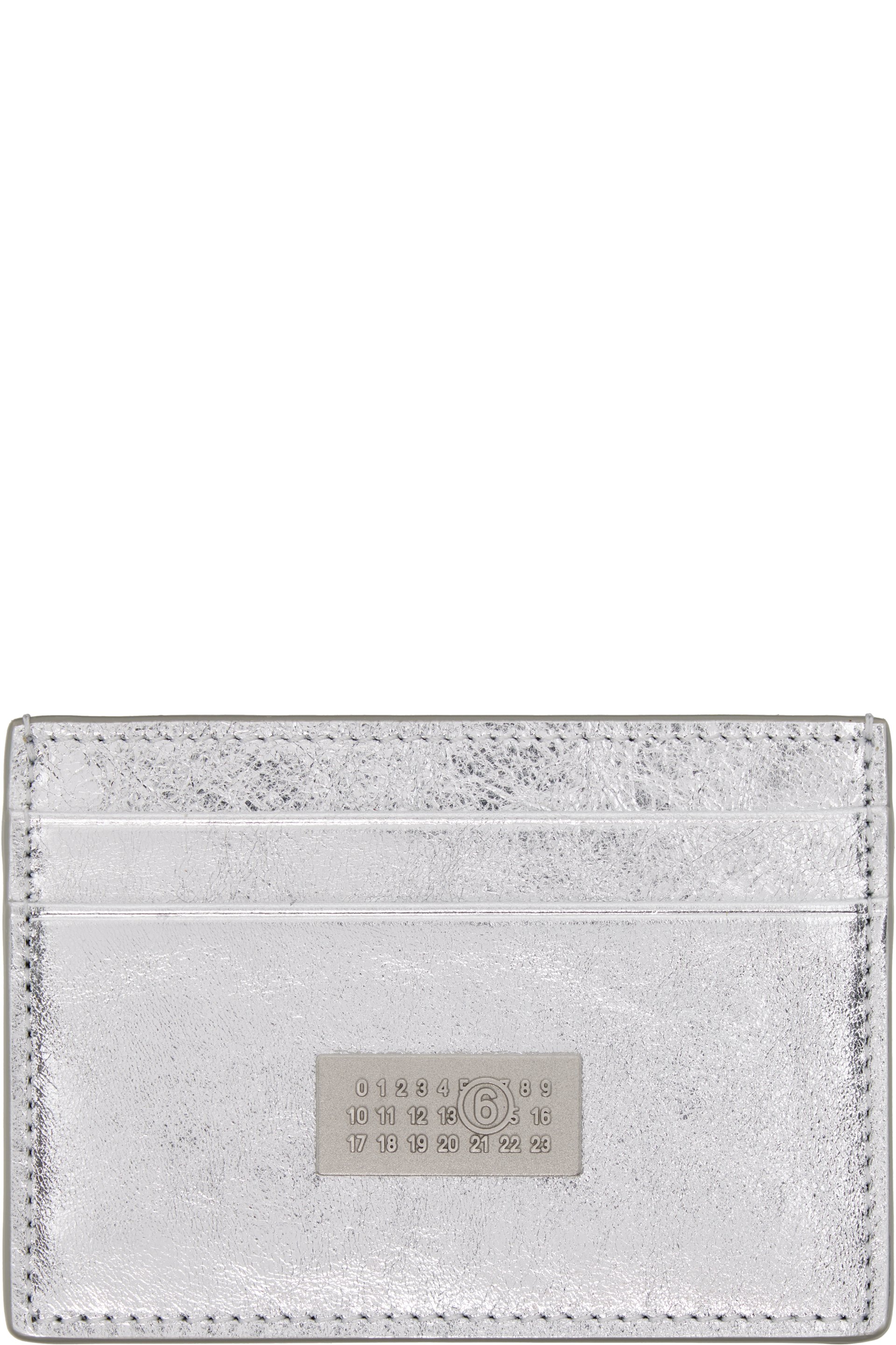MM6 Maison Margiela - シルバー Numeric レザー カードケース