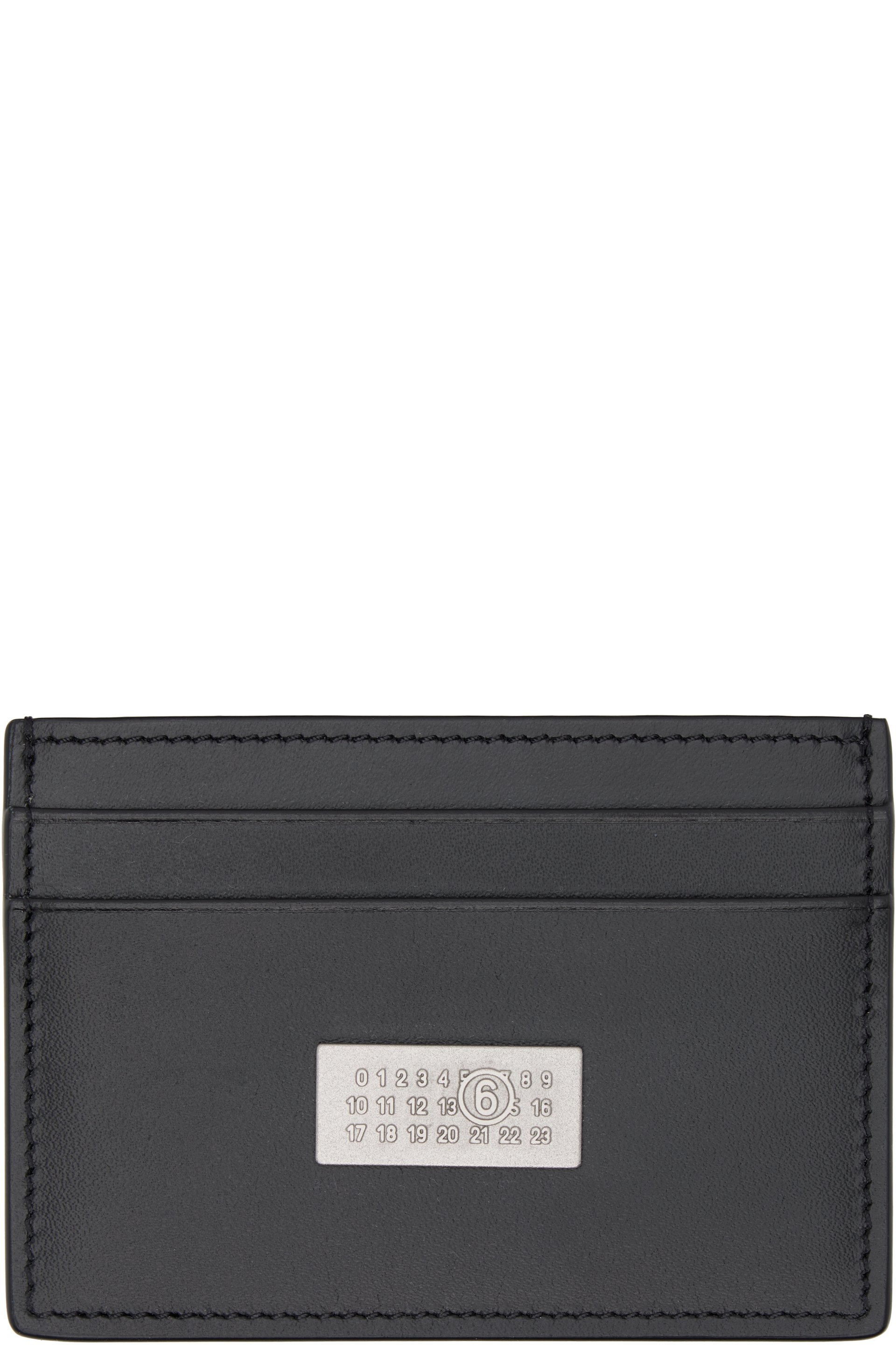 MM6 Maison Margiela - Black Numeric Leather Card Holder