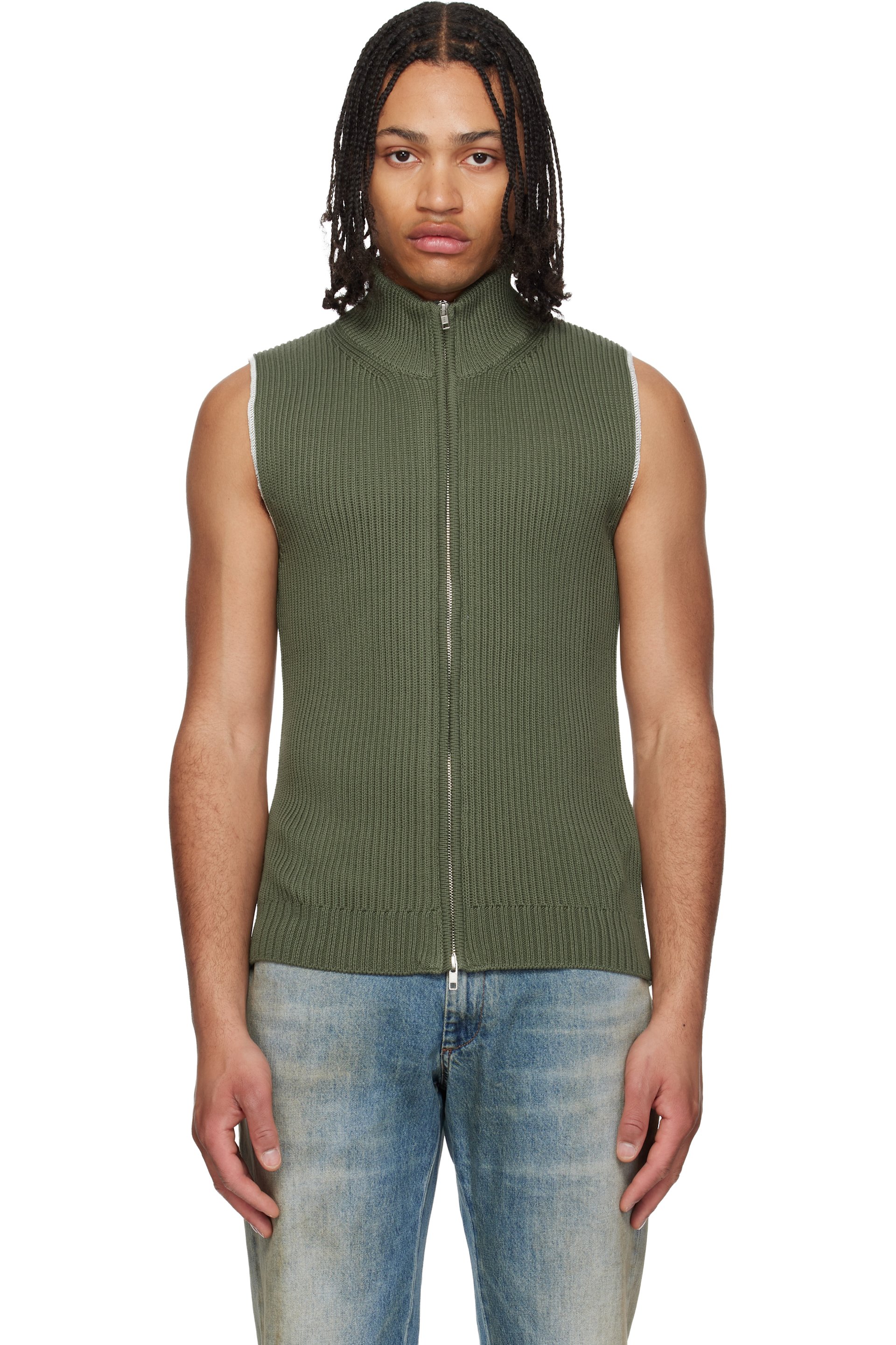 MM6 Maison Margiela - Khaki Zip Vest