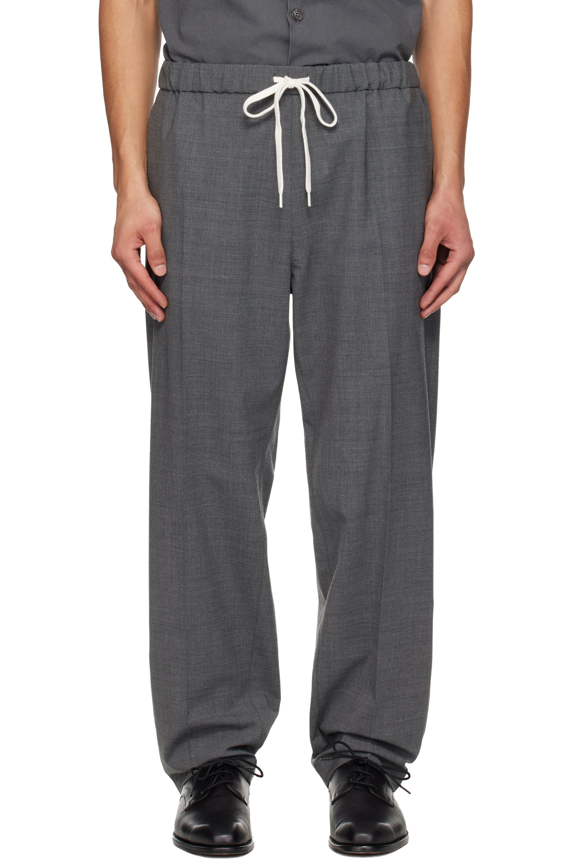 MM6 Maison Margiela - Gray Drawstring Trousers