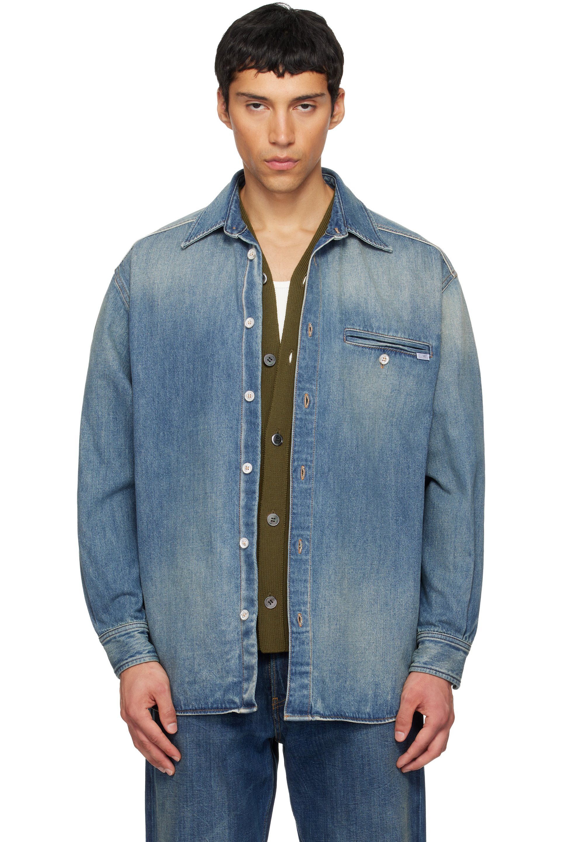 MM6 Maison Margiela - 블루 데님 셔츠