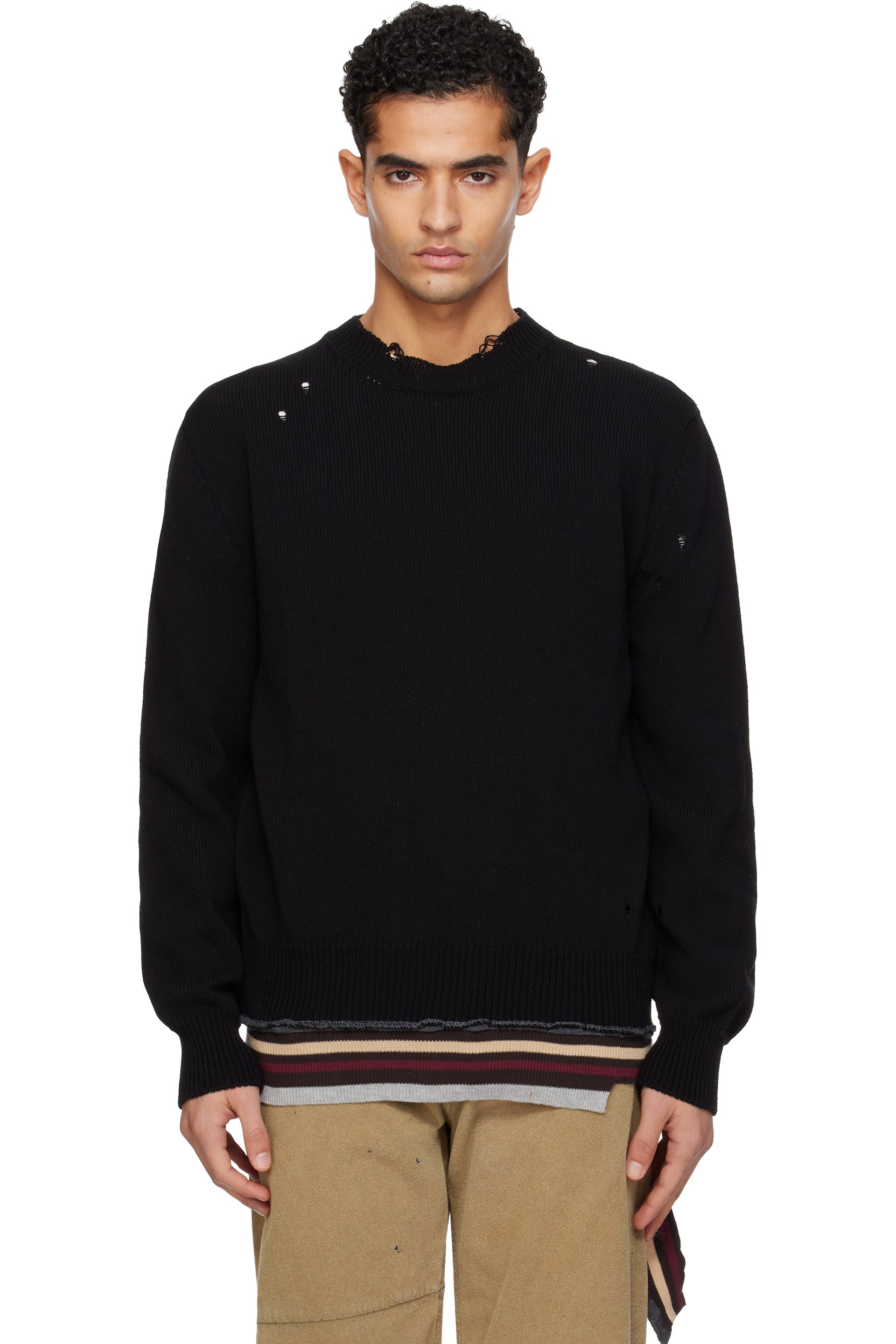 MM6 Maison Margiela - Pull noir en coton