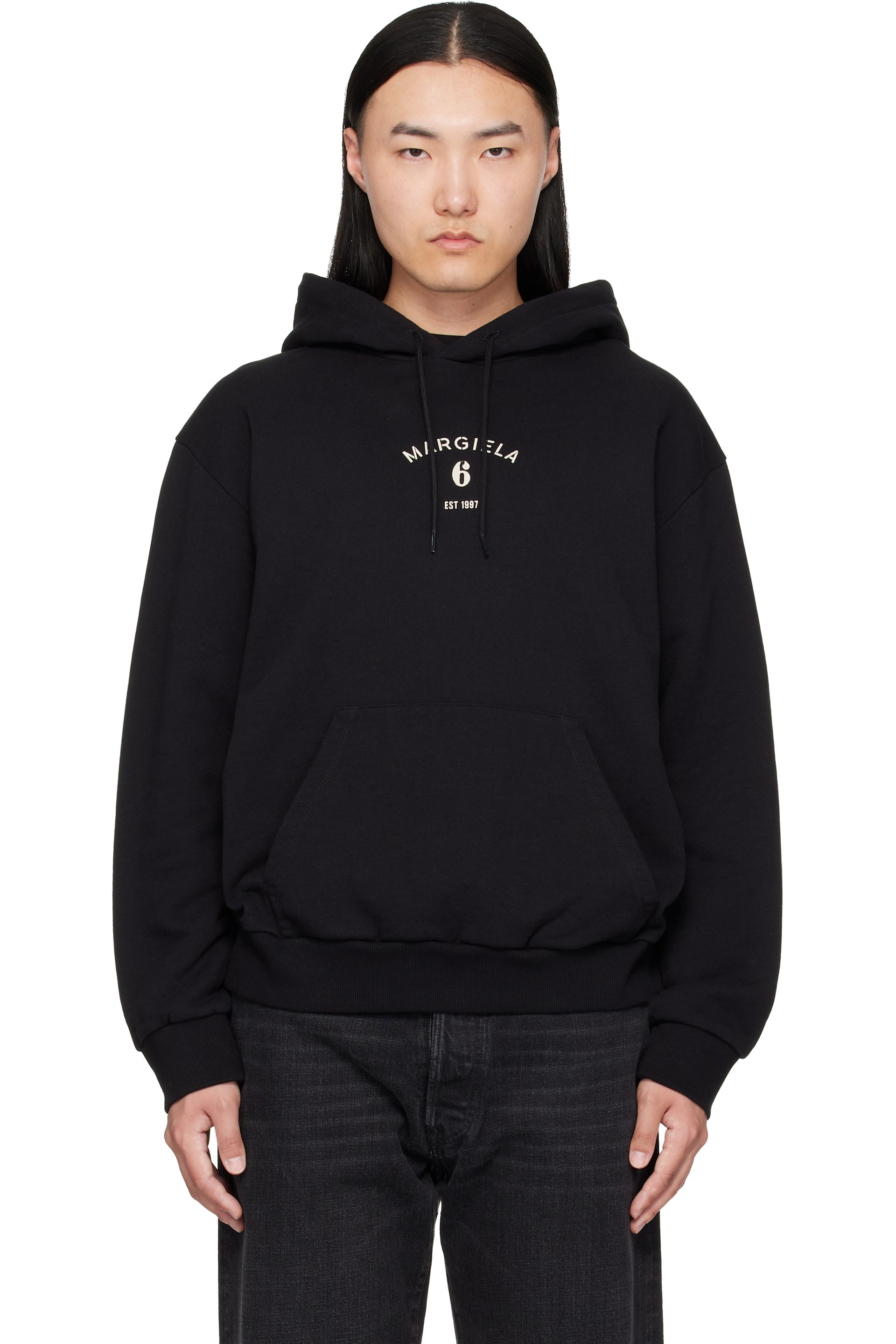 MM6 Maison Margiela - Black Logo Hoodie