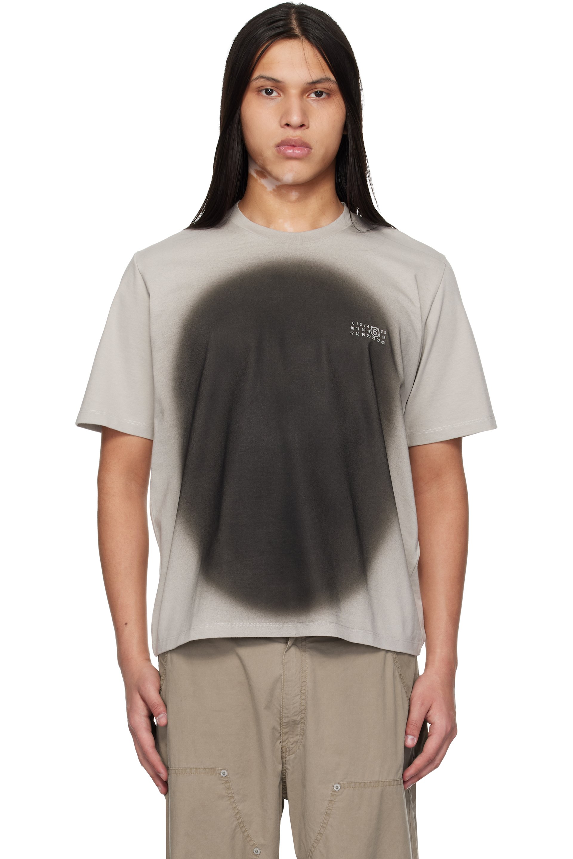 MM6 Maison Margiela - Gray Spray Print T-shirt