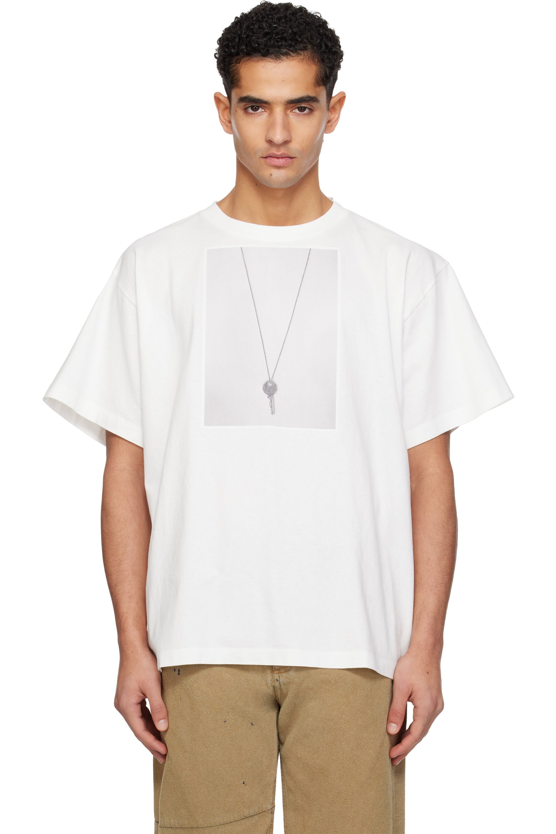 MM6 Maison Margiela - 오프 화이트 MM6 키 티셔츠