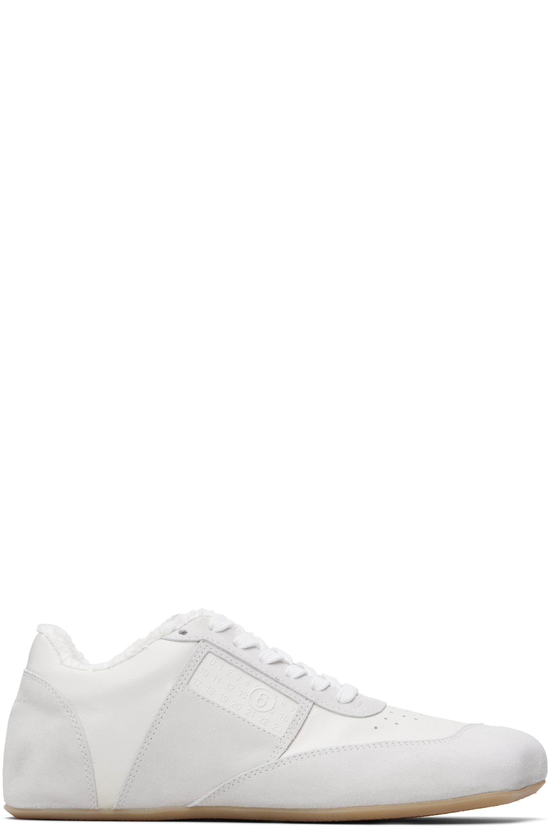 MM6 Maison Margiela - Baskets blanc et gris à bout anatomique