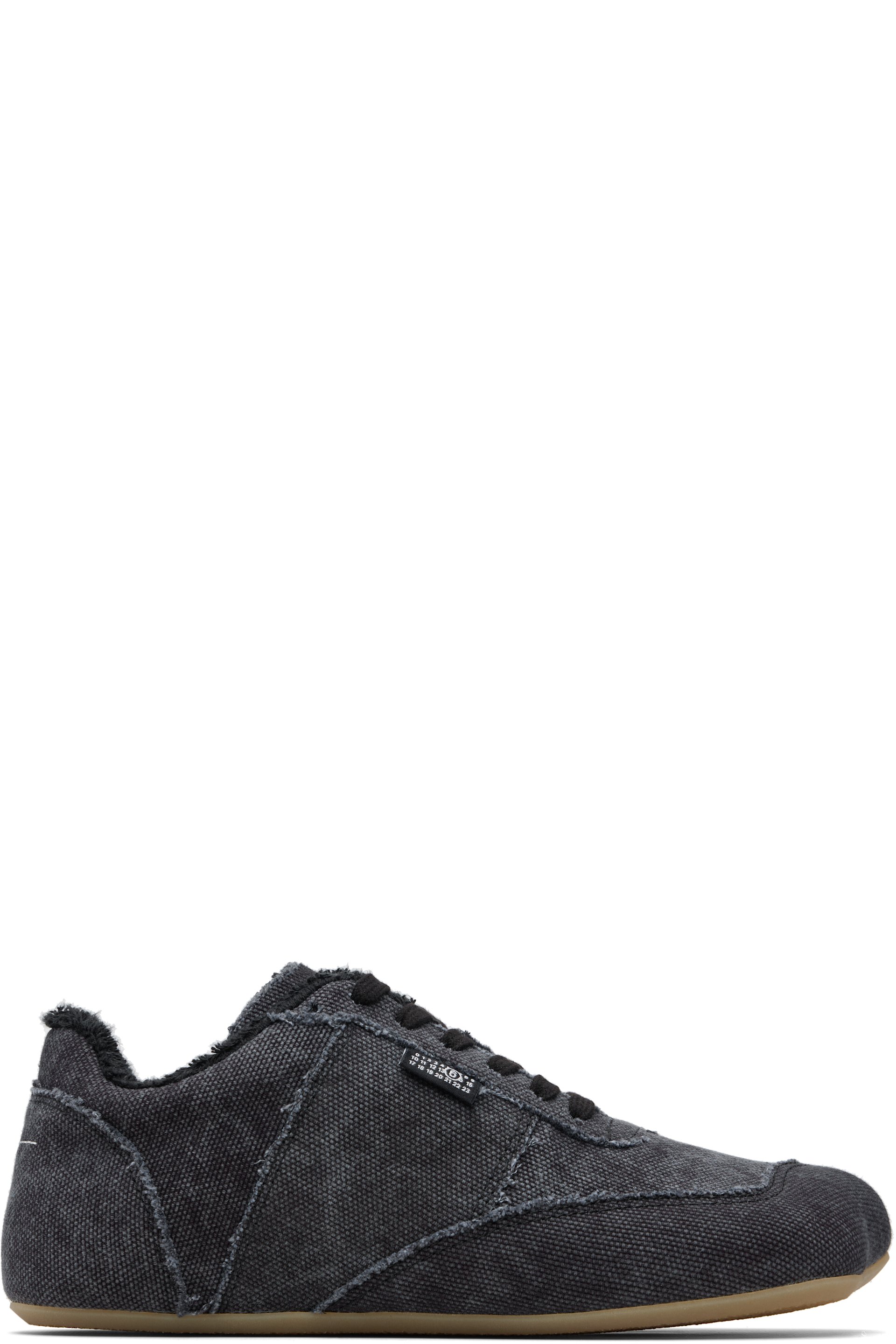 MM6 Maison Margiela - Baskets noires en canevas à bout anatomique