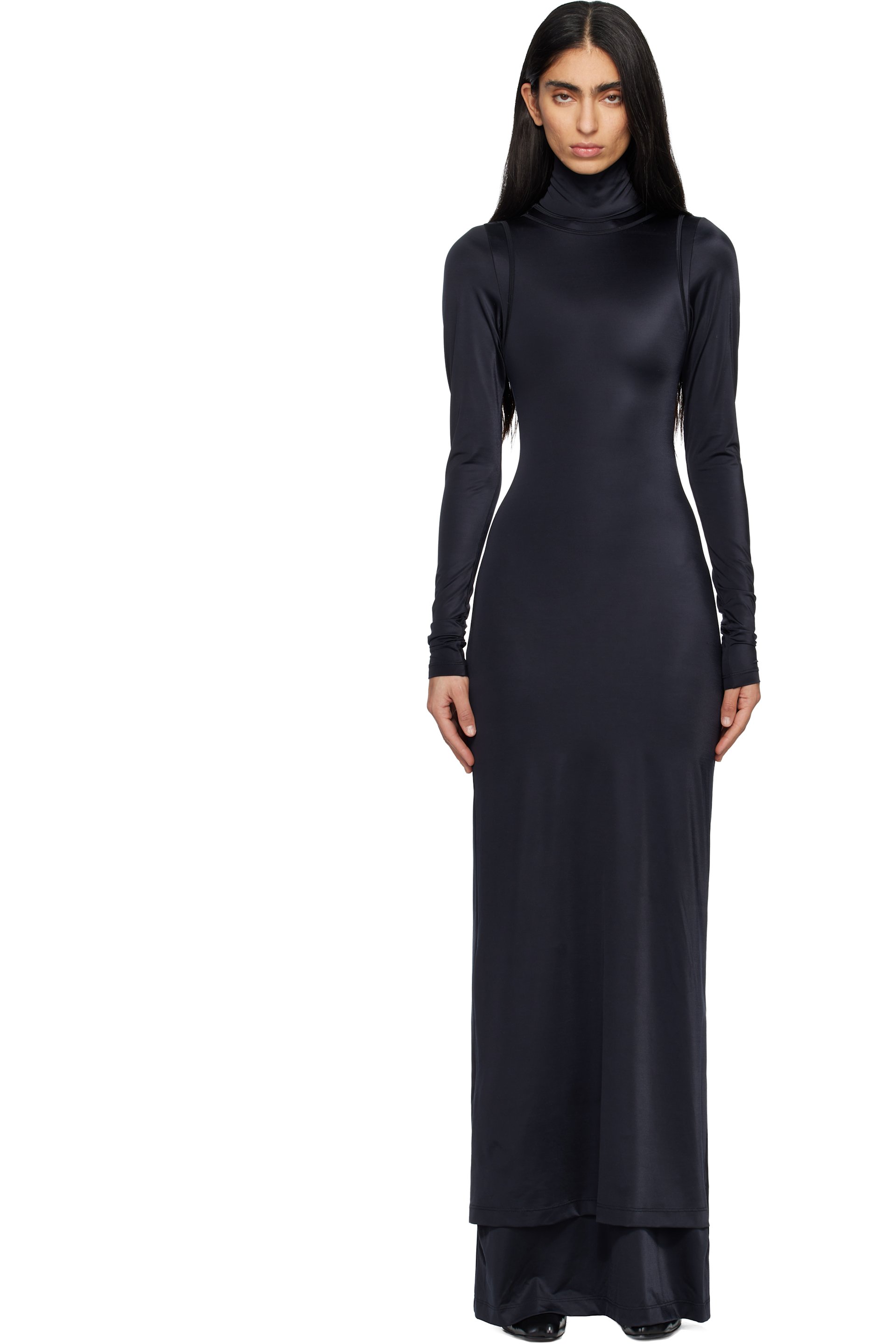 MARIE ADAM-LEENAERDT - Robe longue noire
