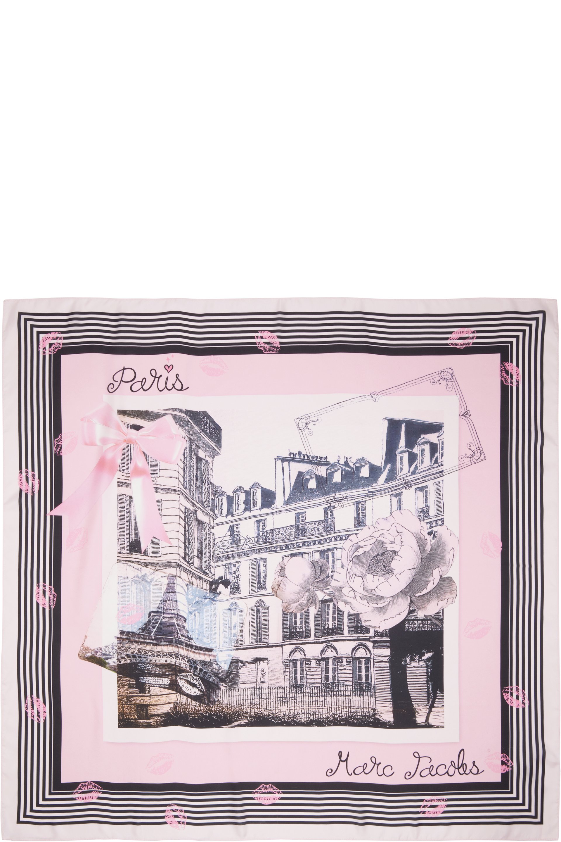 Marc Jacobs - SSENSE限定 ピンク 'The Paris Silk' City スカーフ