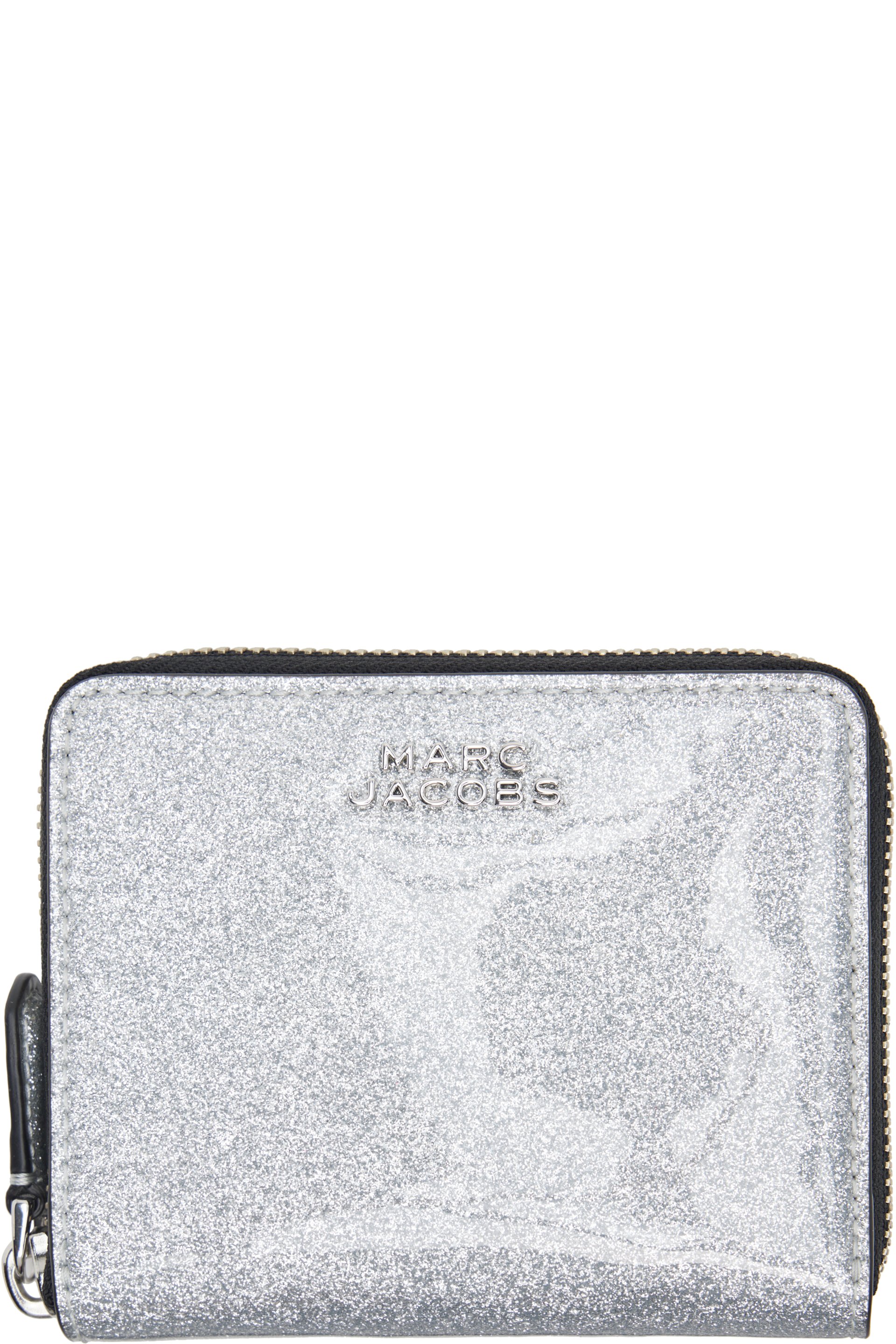 Marc Jacobs - Silver 'The Coated Glitter Everyday Slim Compact' Wallet
