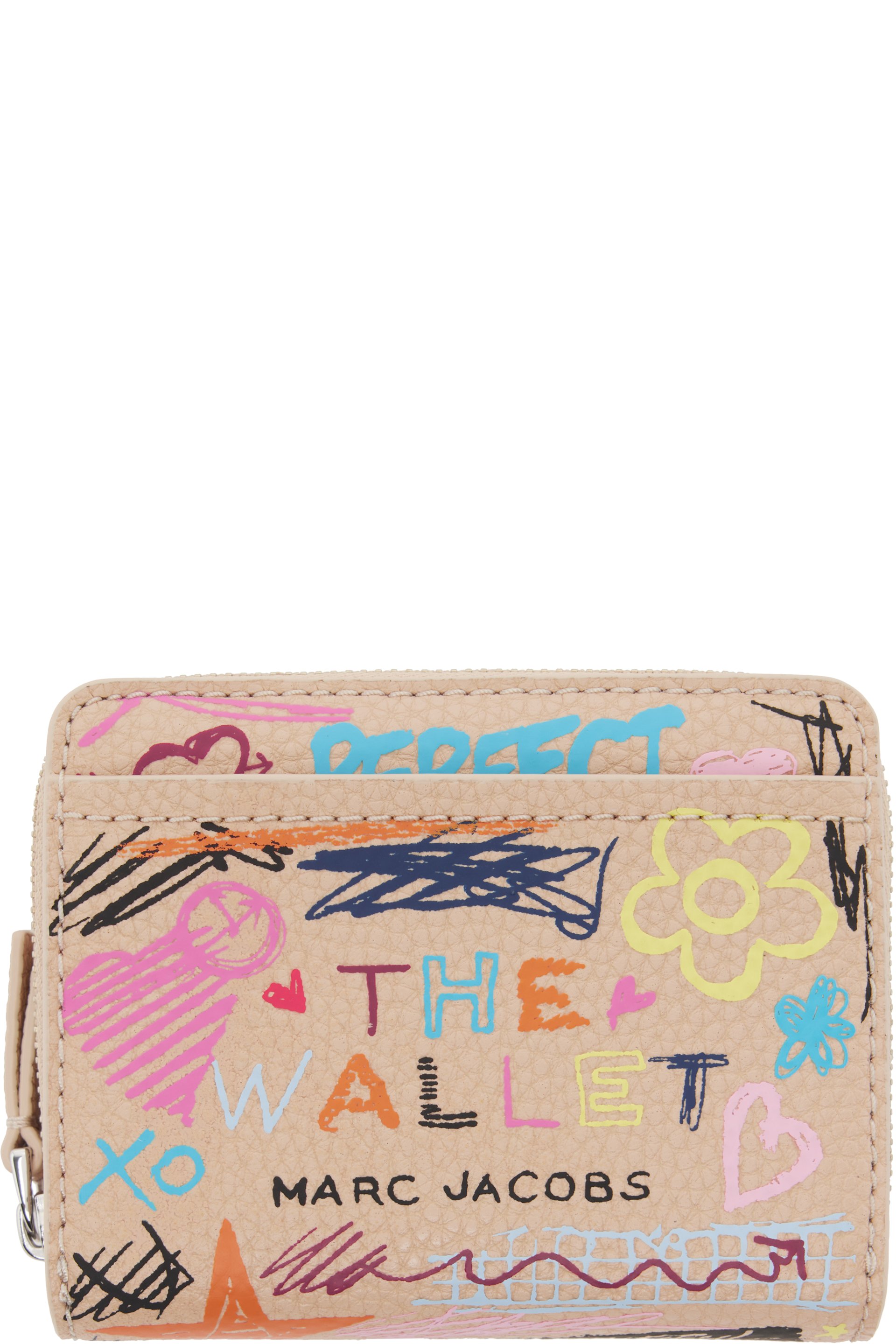Marc Jacobs - ベージュ 'The Punk Scribble Mini Compact' 財布
