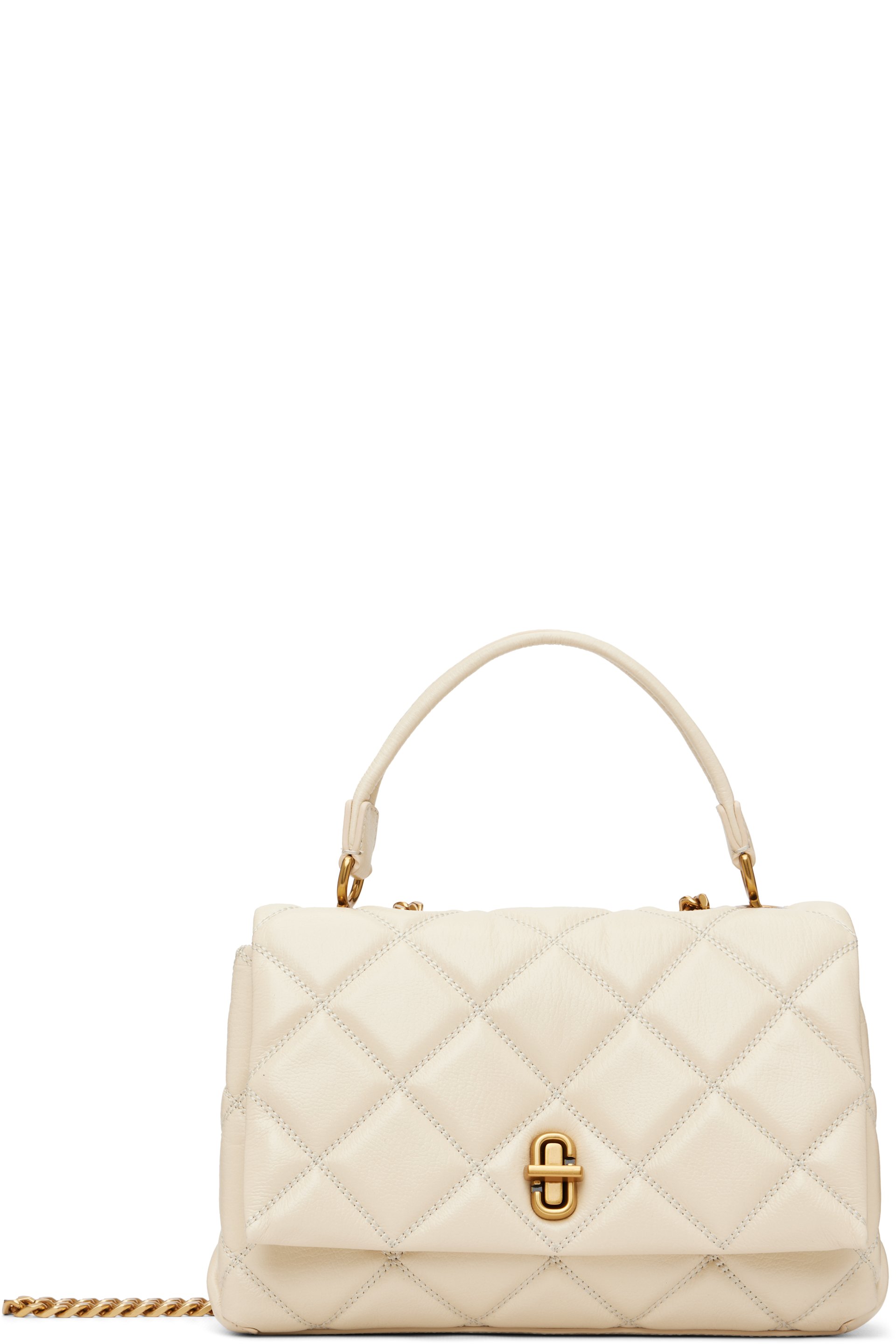 Marc Jacobs - オフホワイト 'The Quilted Slim Dual Convertible' ショルダーバッグ