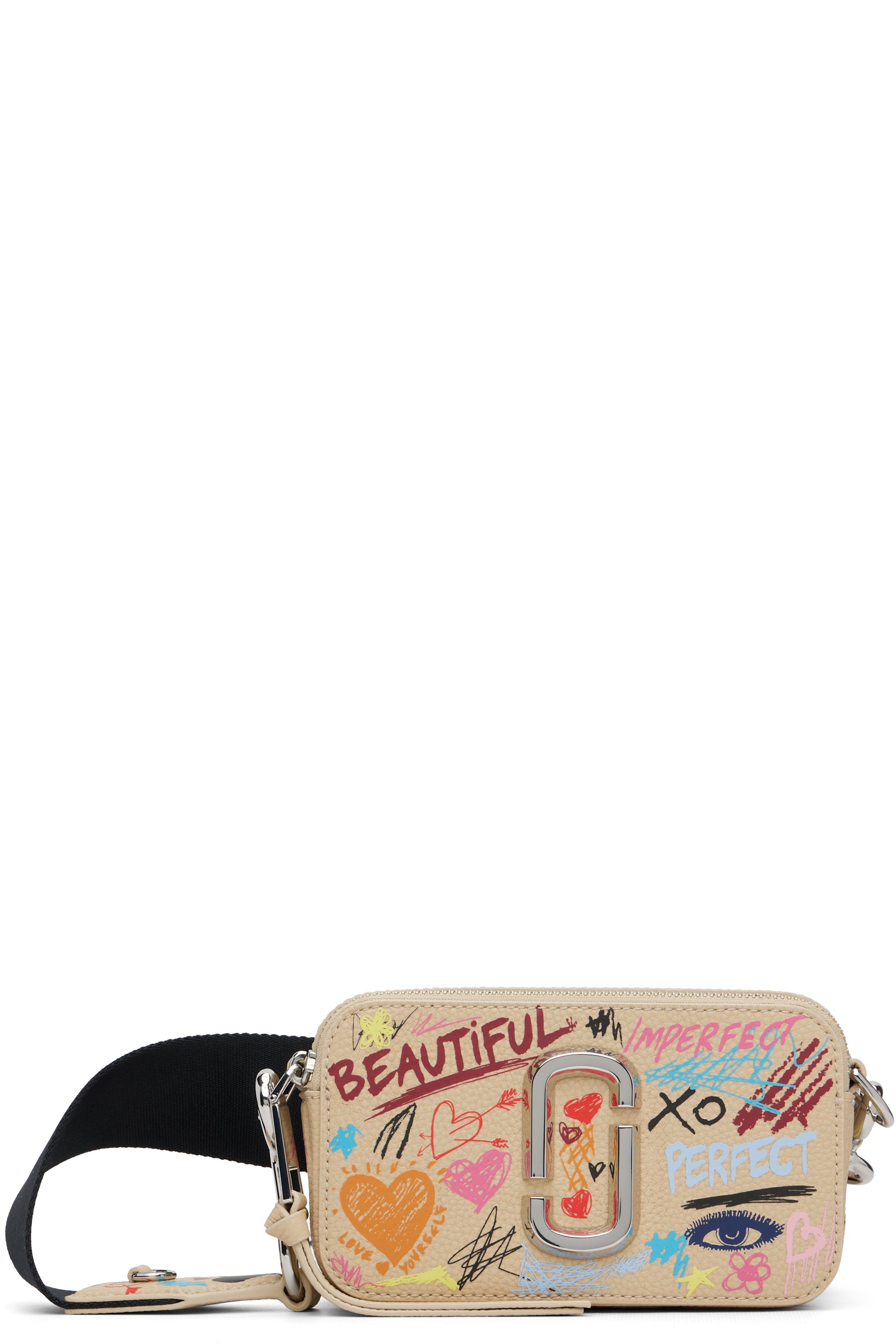 Marc Jacobs - ベージュ 'The Punk Scribble Snapshot' バッグ