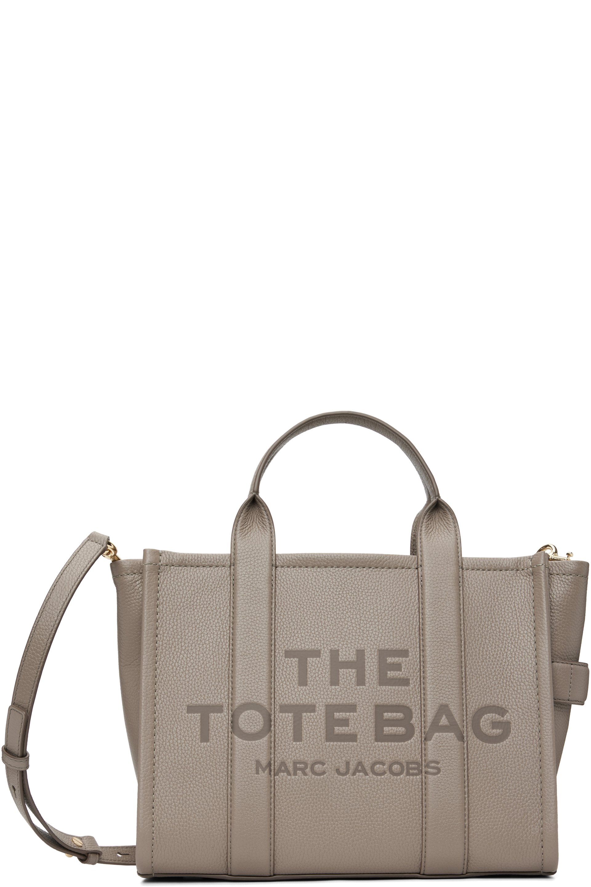 Marc Jacobs - Moyen cabas 'The Tote Bag' taupe en cuir