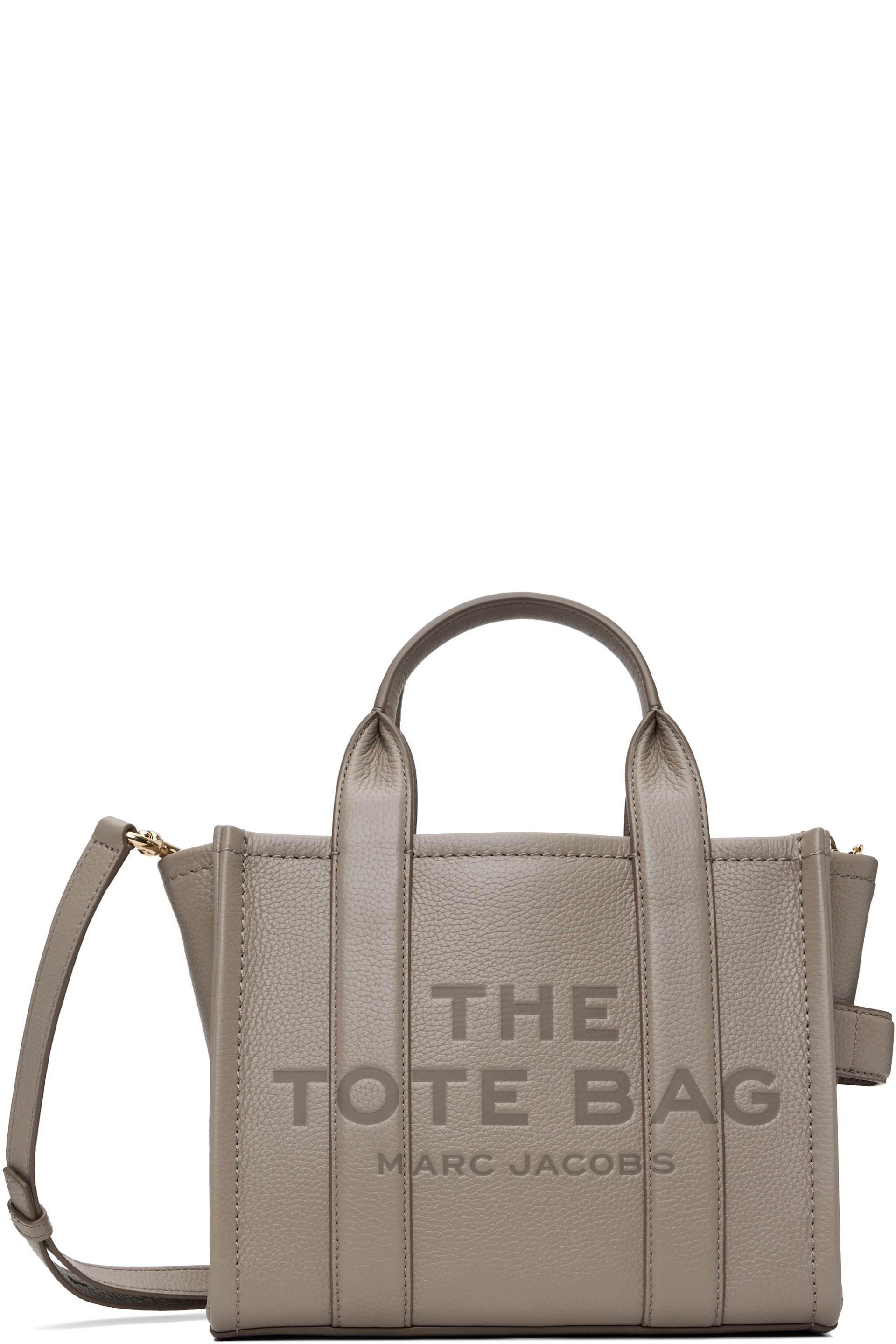 Marc Jacobs - Petit cabas 'The Tote Bag' taupe en cuir