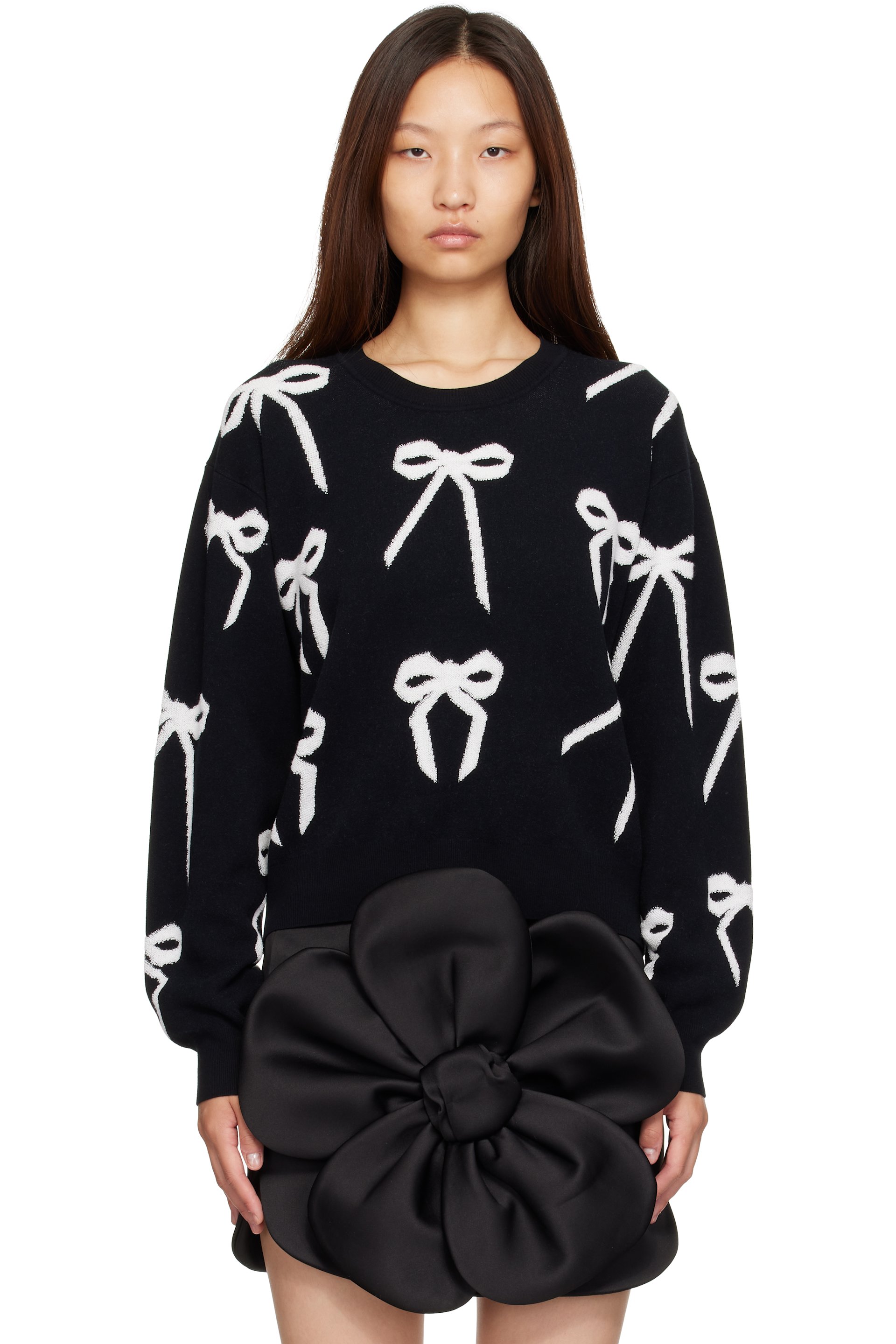 Marc Jacobs - Pull noir à boucles en jacquard
