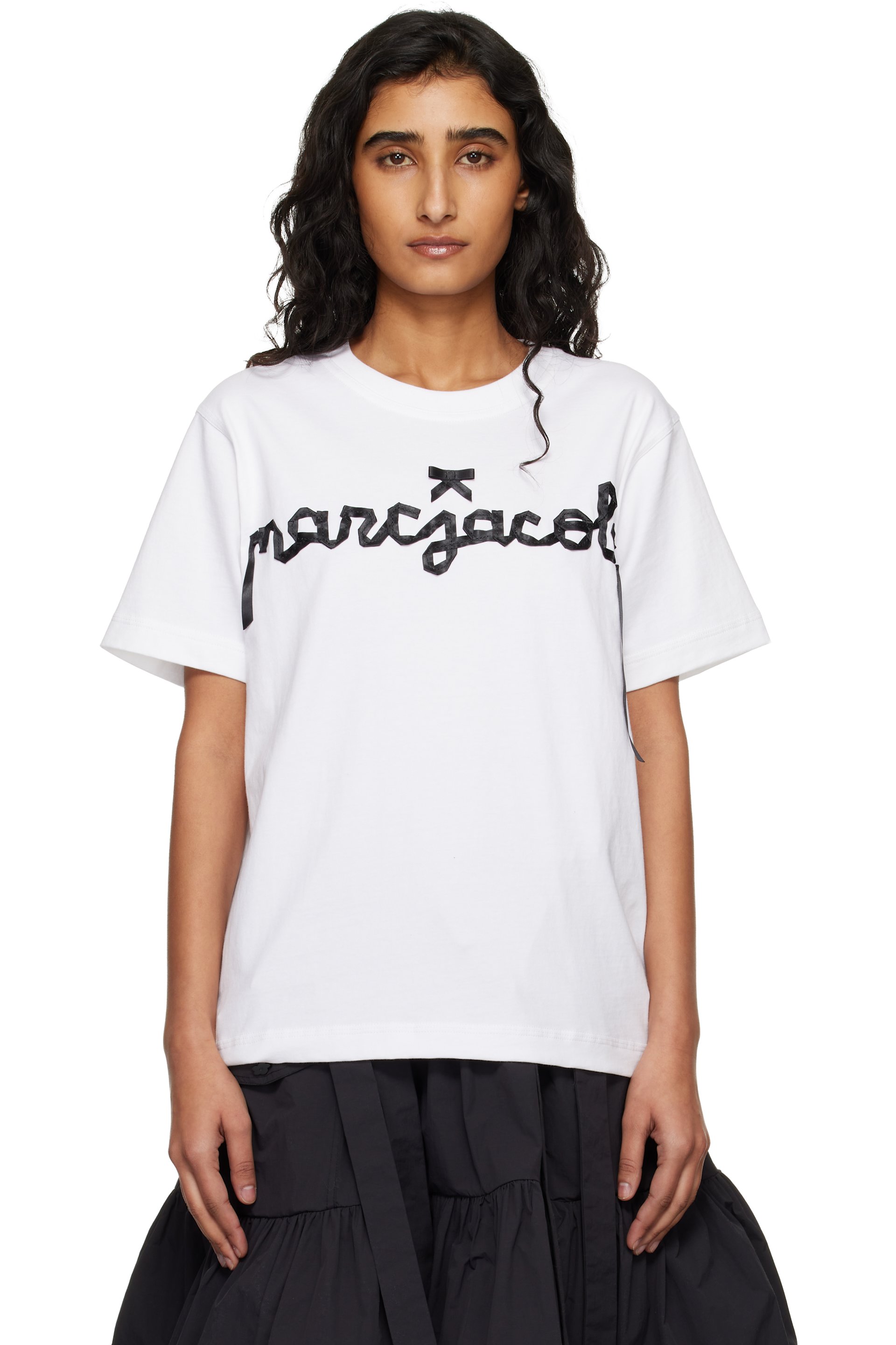 Marc Jacobs - ホワイト Ribbon Logo Box Tシャツ