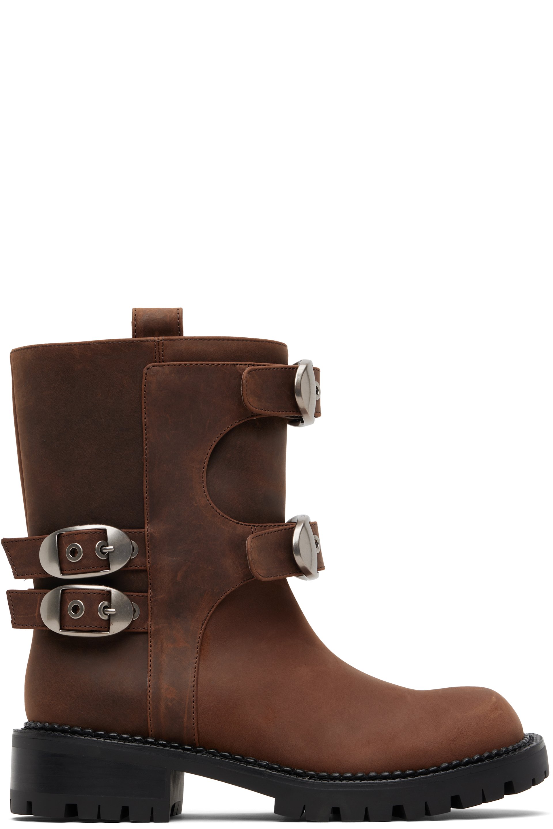 Marc Jacobs - Bottes motard Kiki brunes