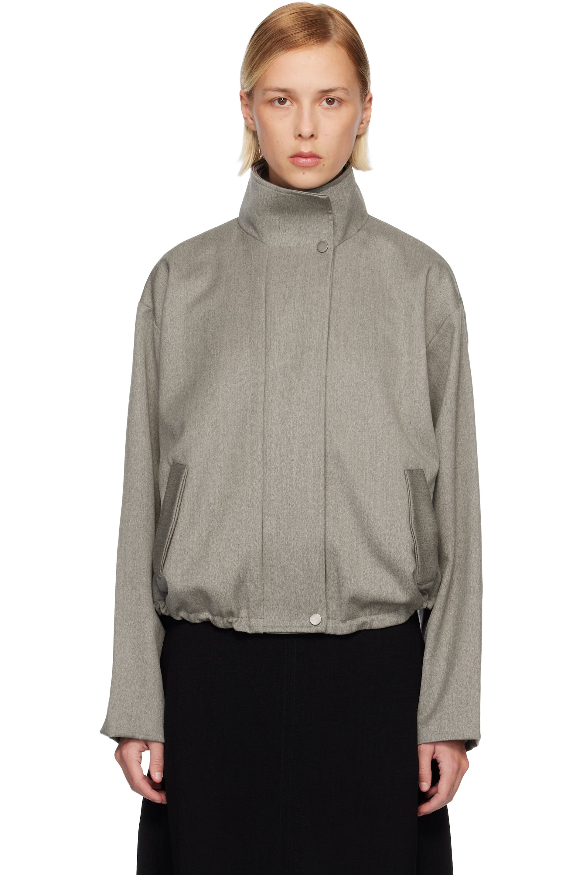 St. Agni - Blouson aviateur Oupa gris