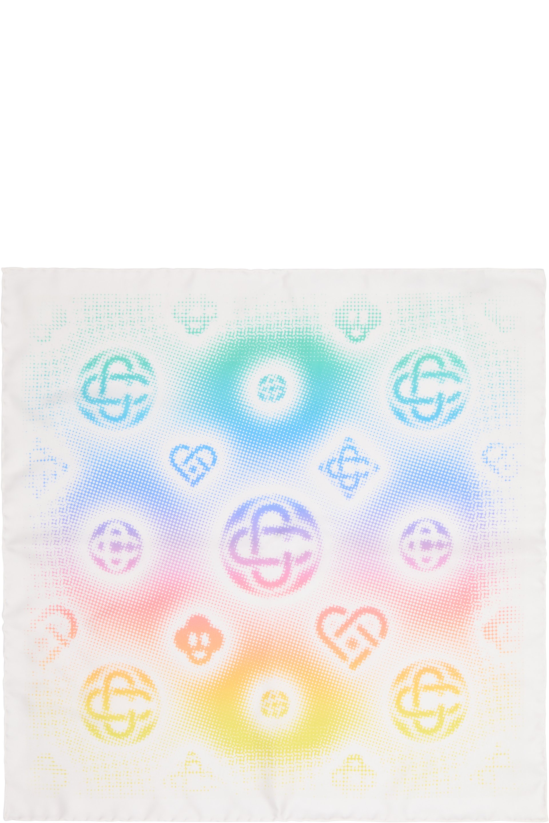 Casablanca - Moyen foulard multicolore en soie