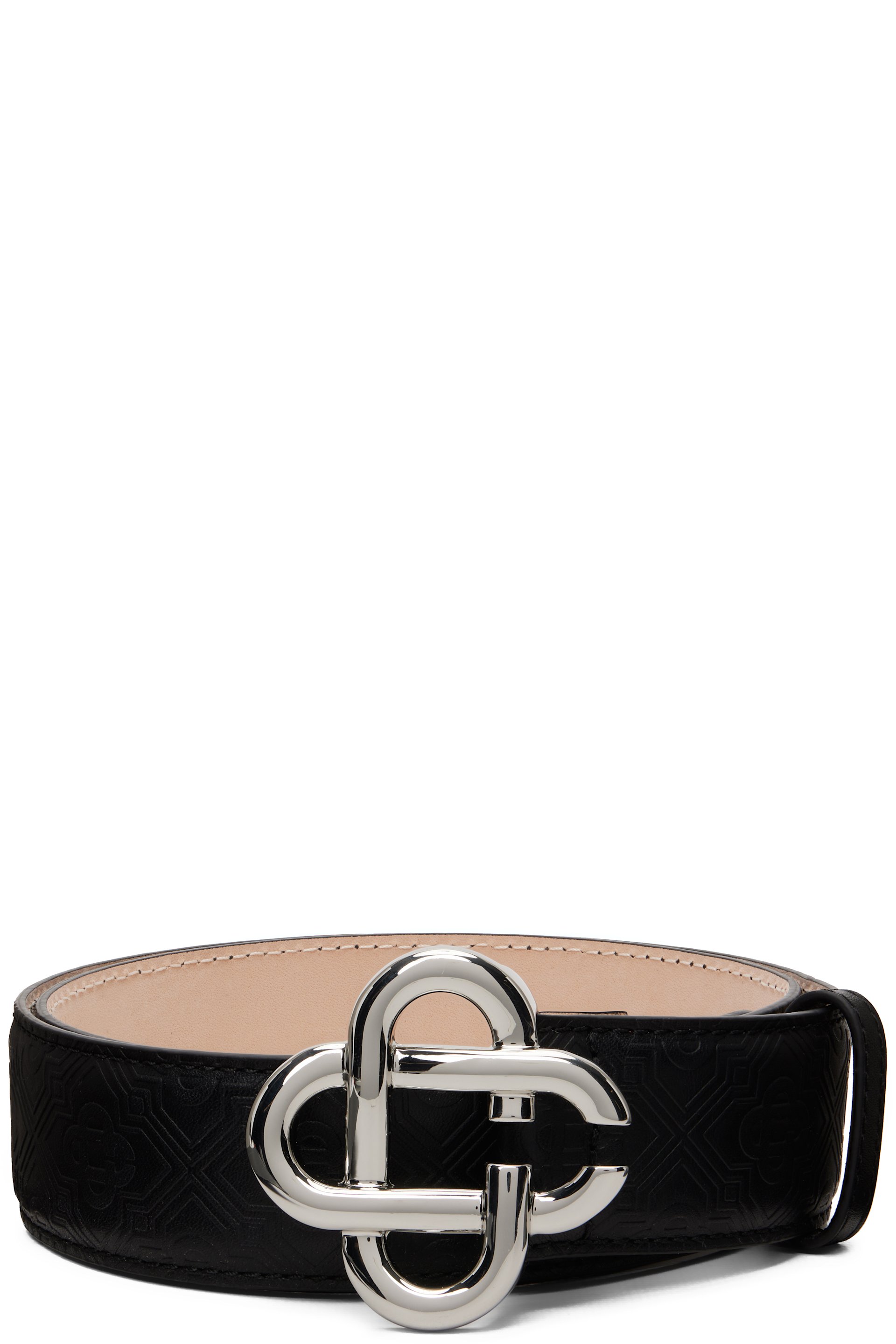 Casablanca - Ceinture noire à boucle à logo CC