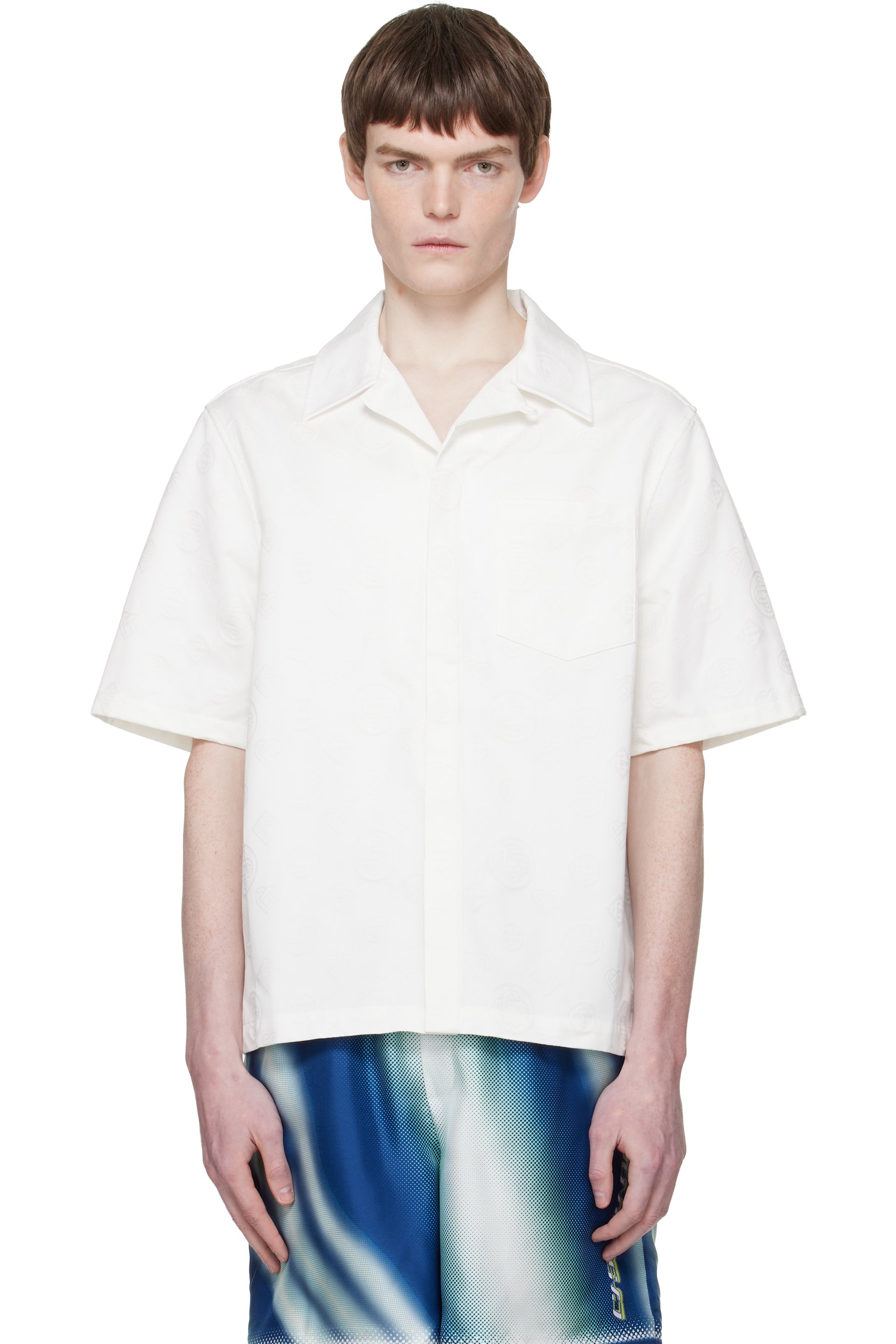 Casablanca - White Monogram Short Sleeve Shirt