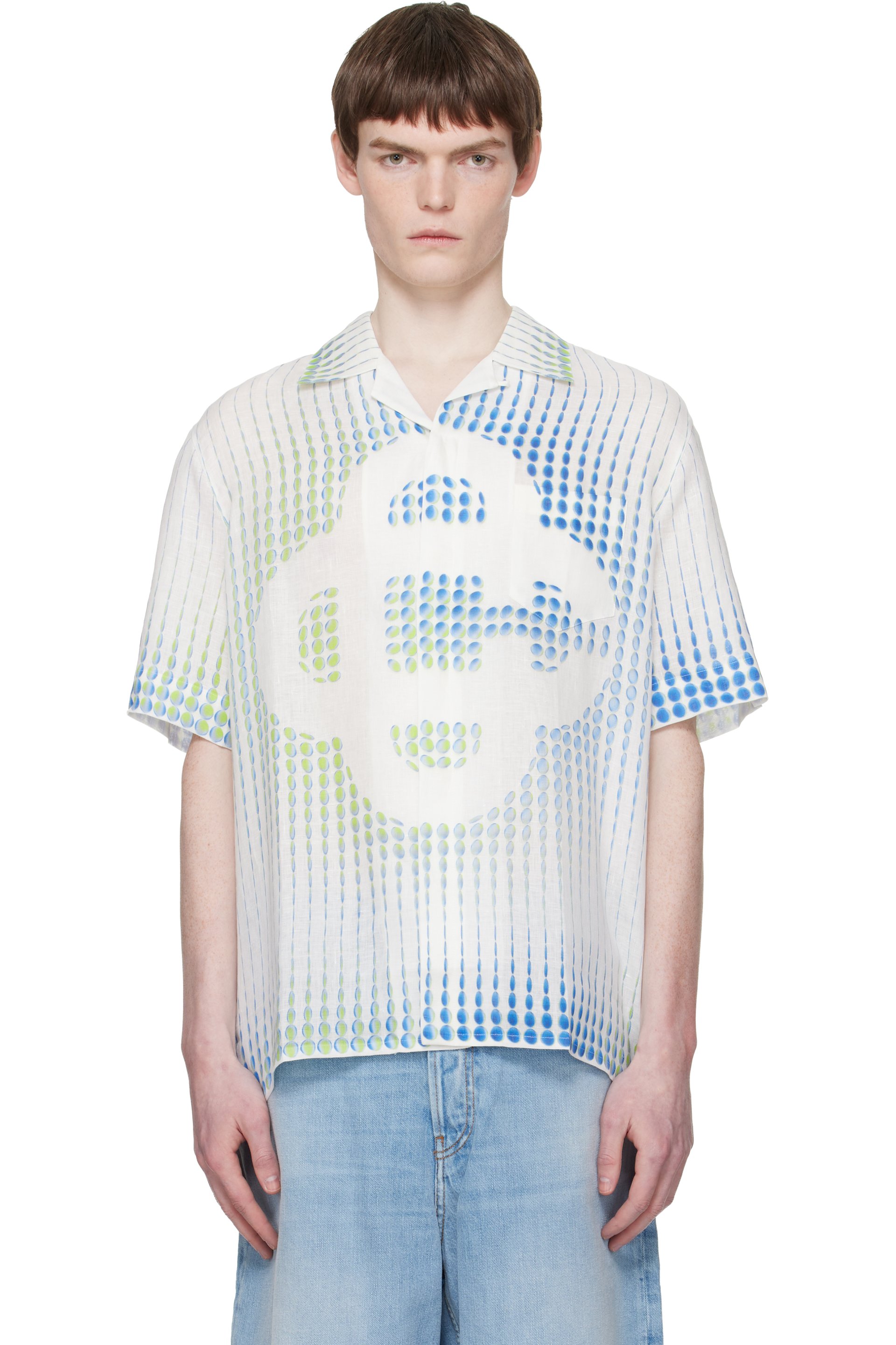 Casablanca - White Pills Cuban Collar Short Sleeve Shirt