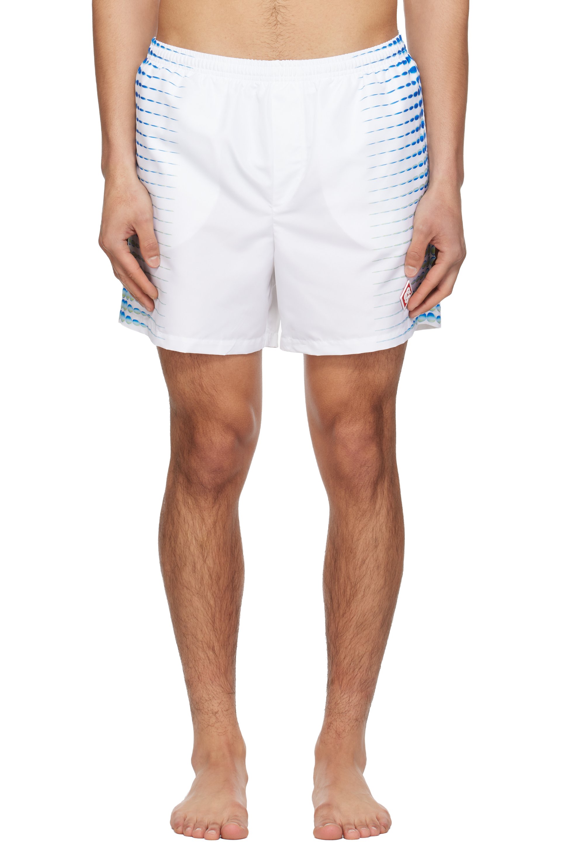 Casablanca - White Printed Swim Shorts