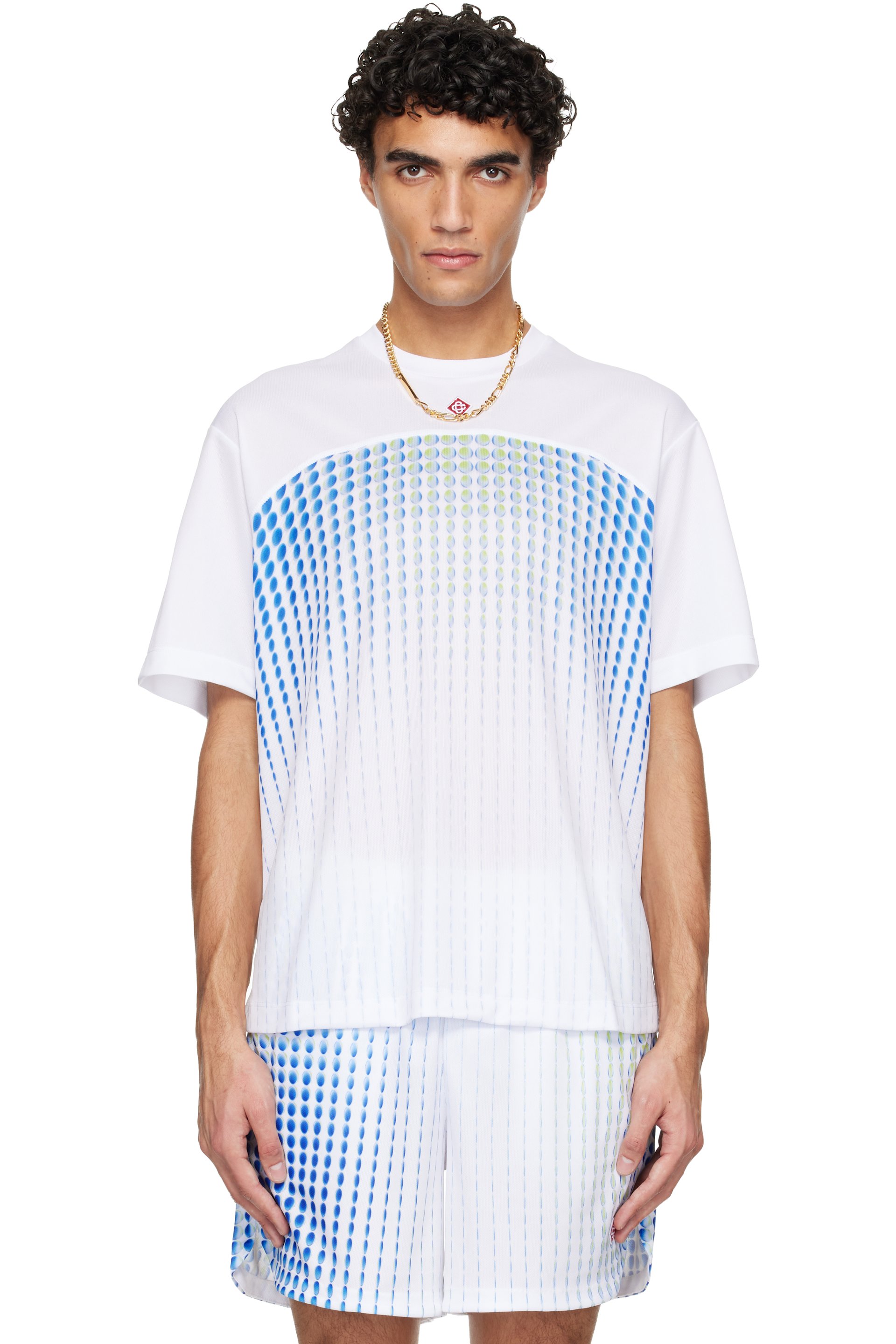 Casablanca - White Tennis Tech Short Sleeve T‑shirt