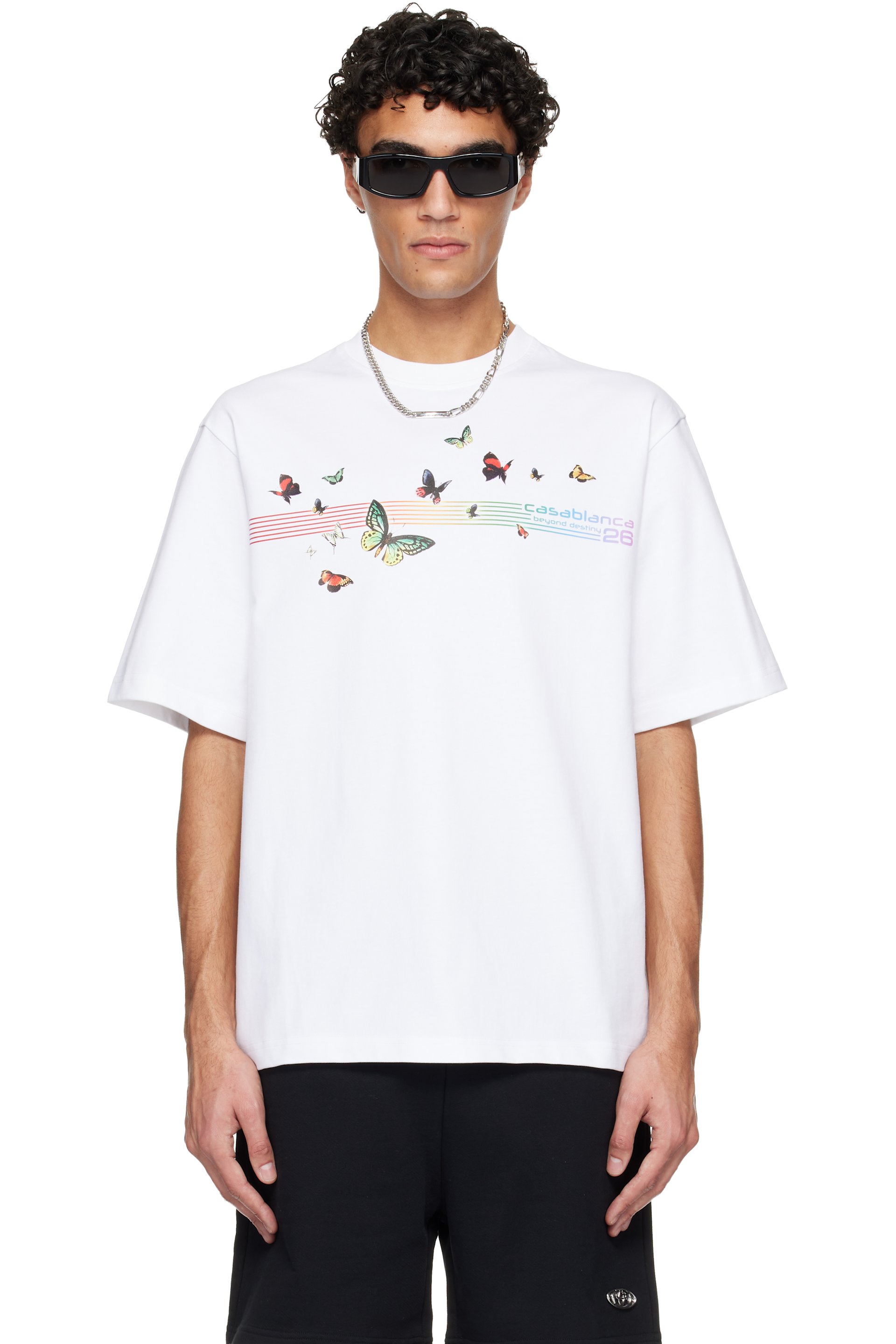 Casablanca - White Butterfly Oversized T-shirt
