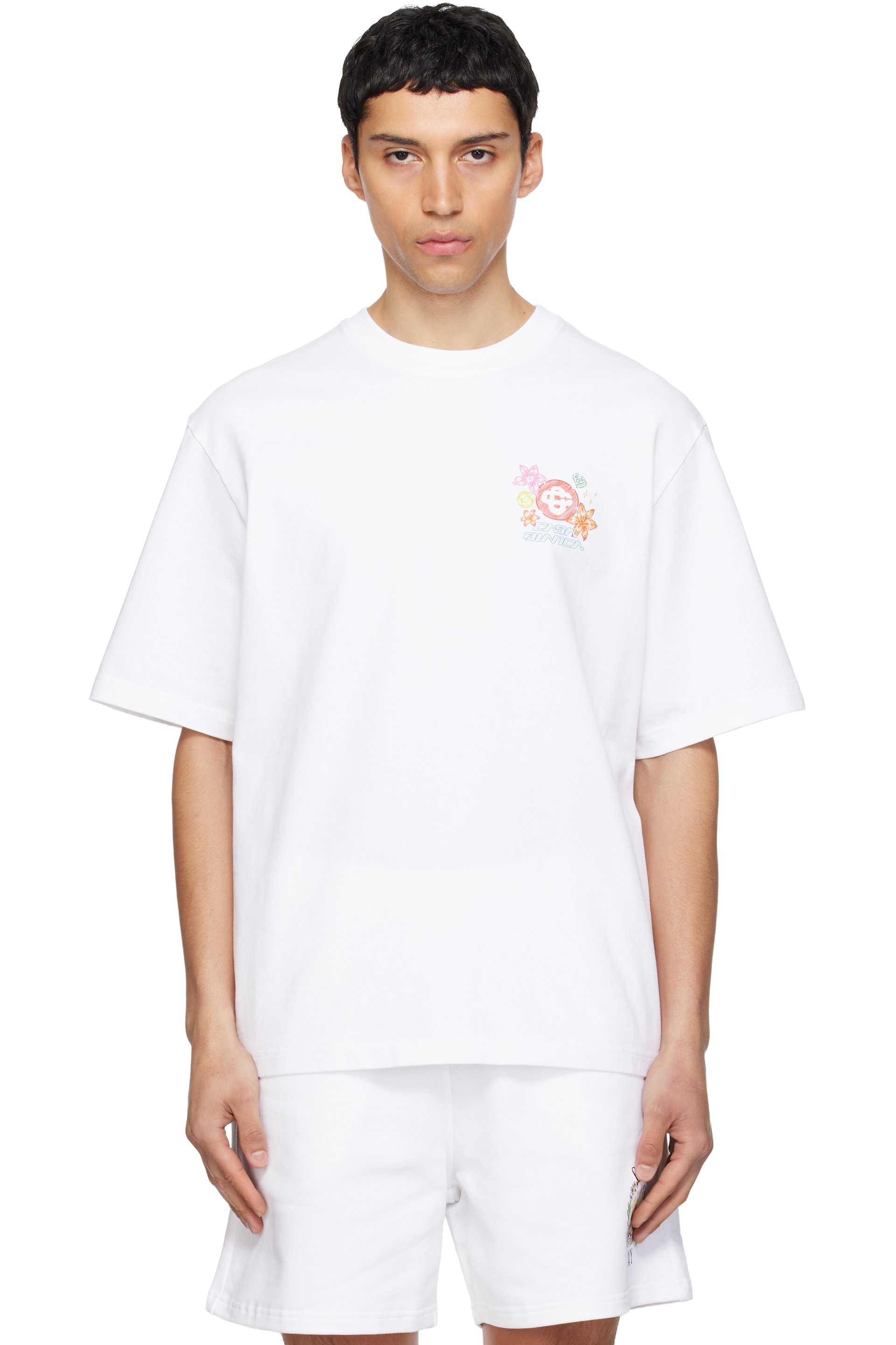 Casablanca - White Collage D'Icônes Graphique T-shirt