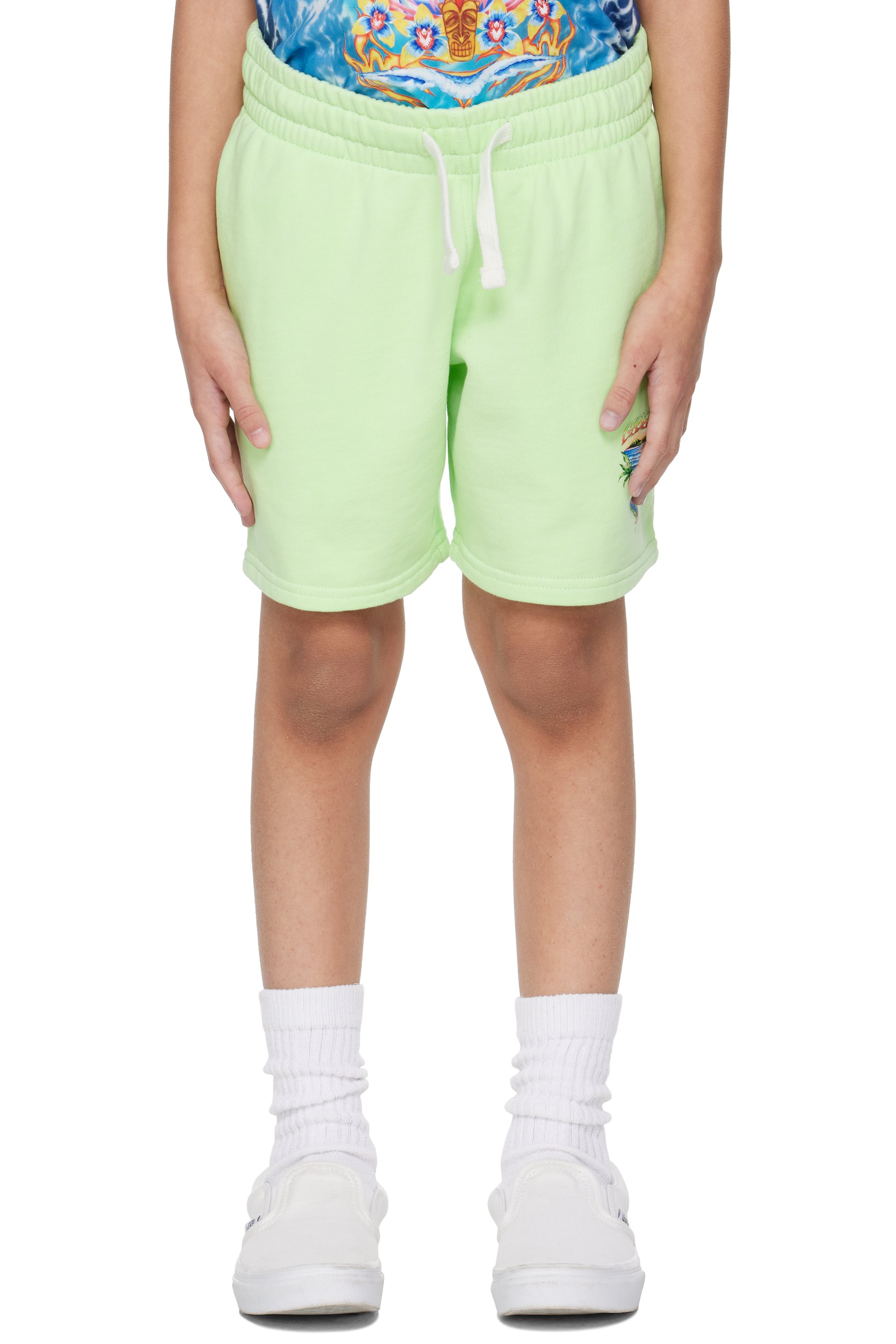 Casablanca - Kids Green Innocence Triangle Shorts