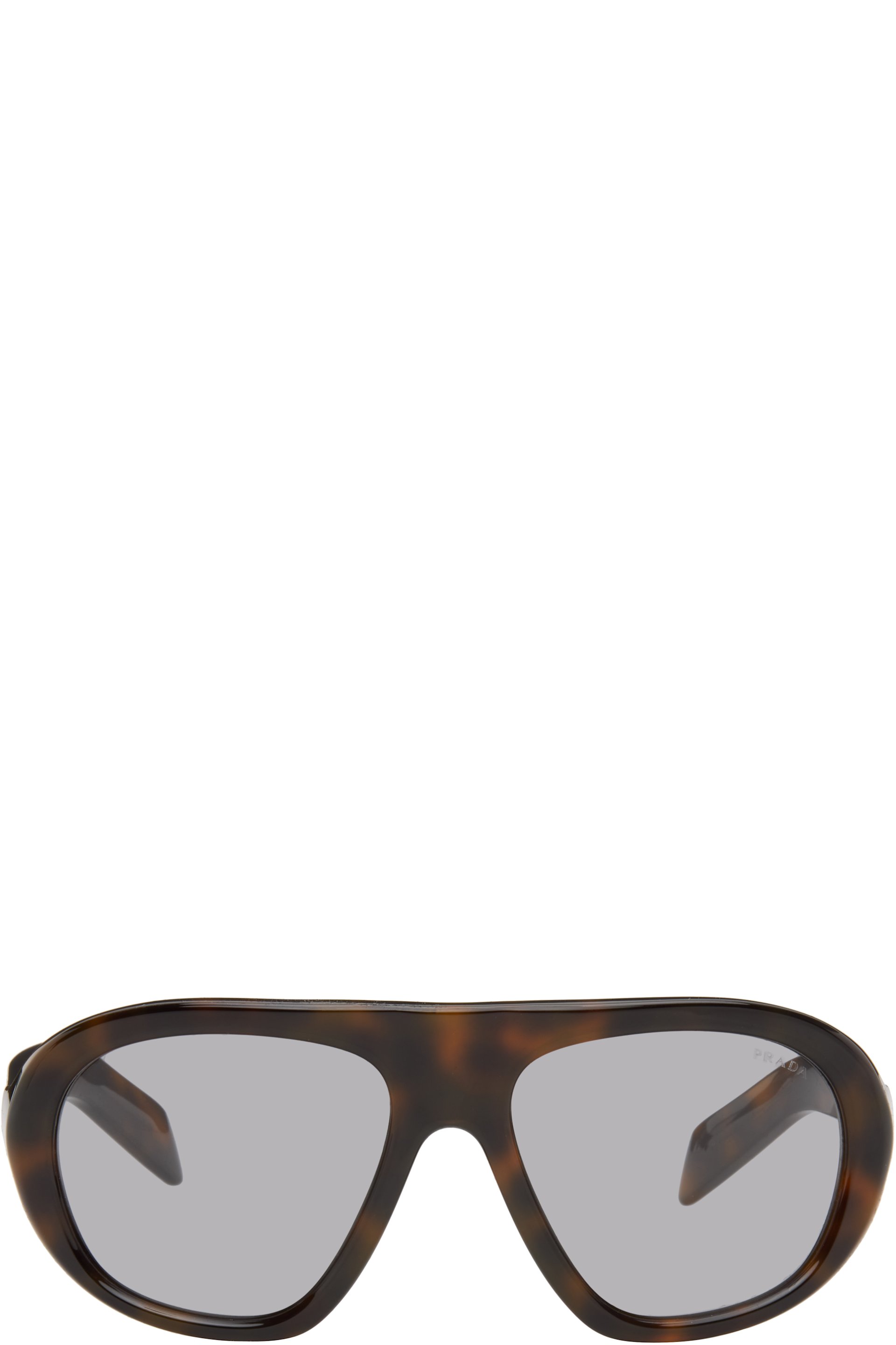 Prada Eyewear - Brown Aviator Sunglasses