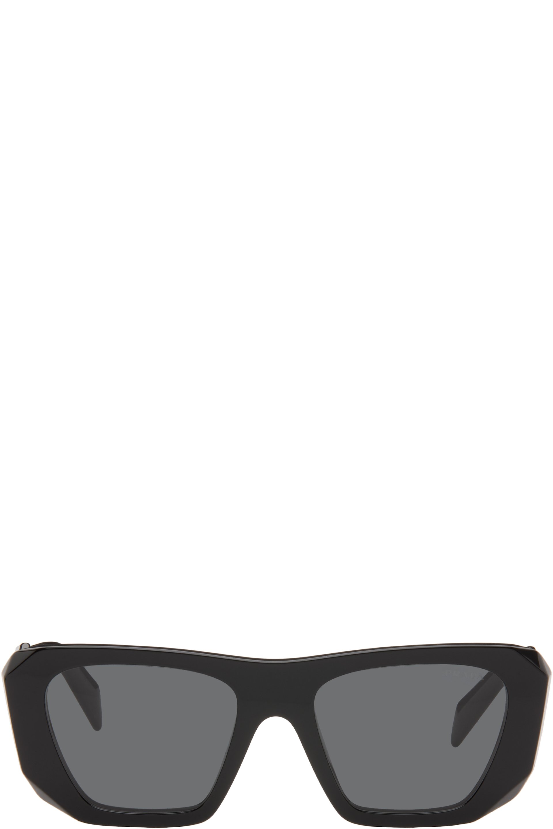 Black 'Prada Symbole' Sunglasses by Prada Eyewear on Sale
