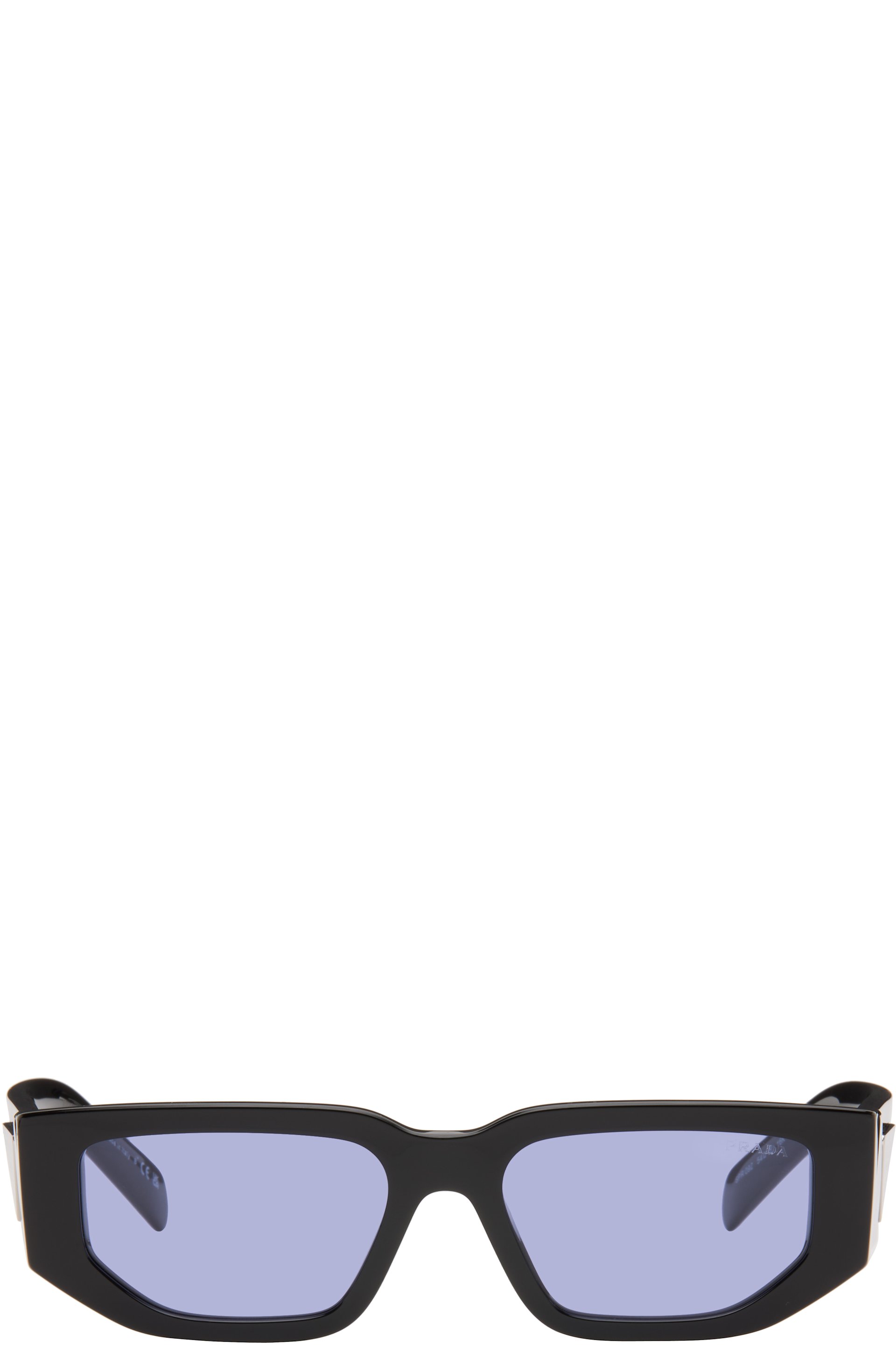 Prada Eyewear - Black Triangle Logo Sunglasses