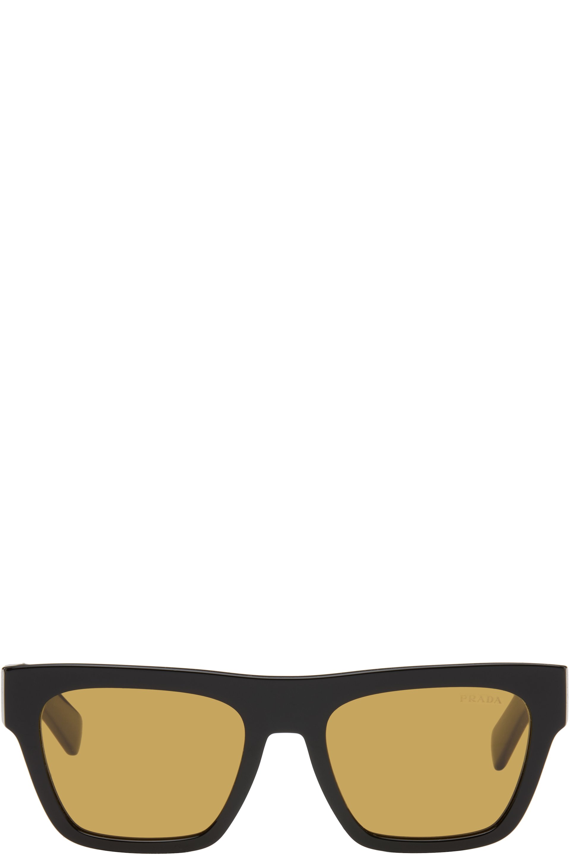 Prada Eyewear - Black 'Prada Logo' Sunglasses