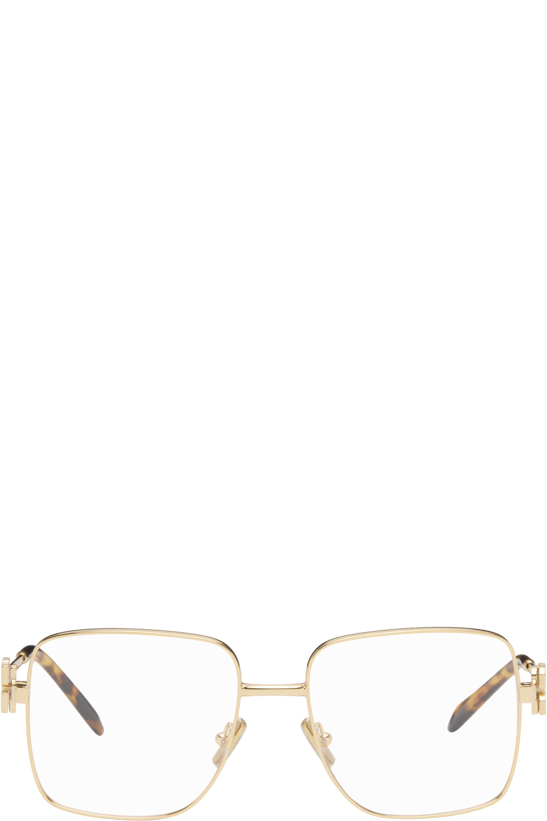 Miu Miu Eyewear - Lunettes carrées dorées