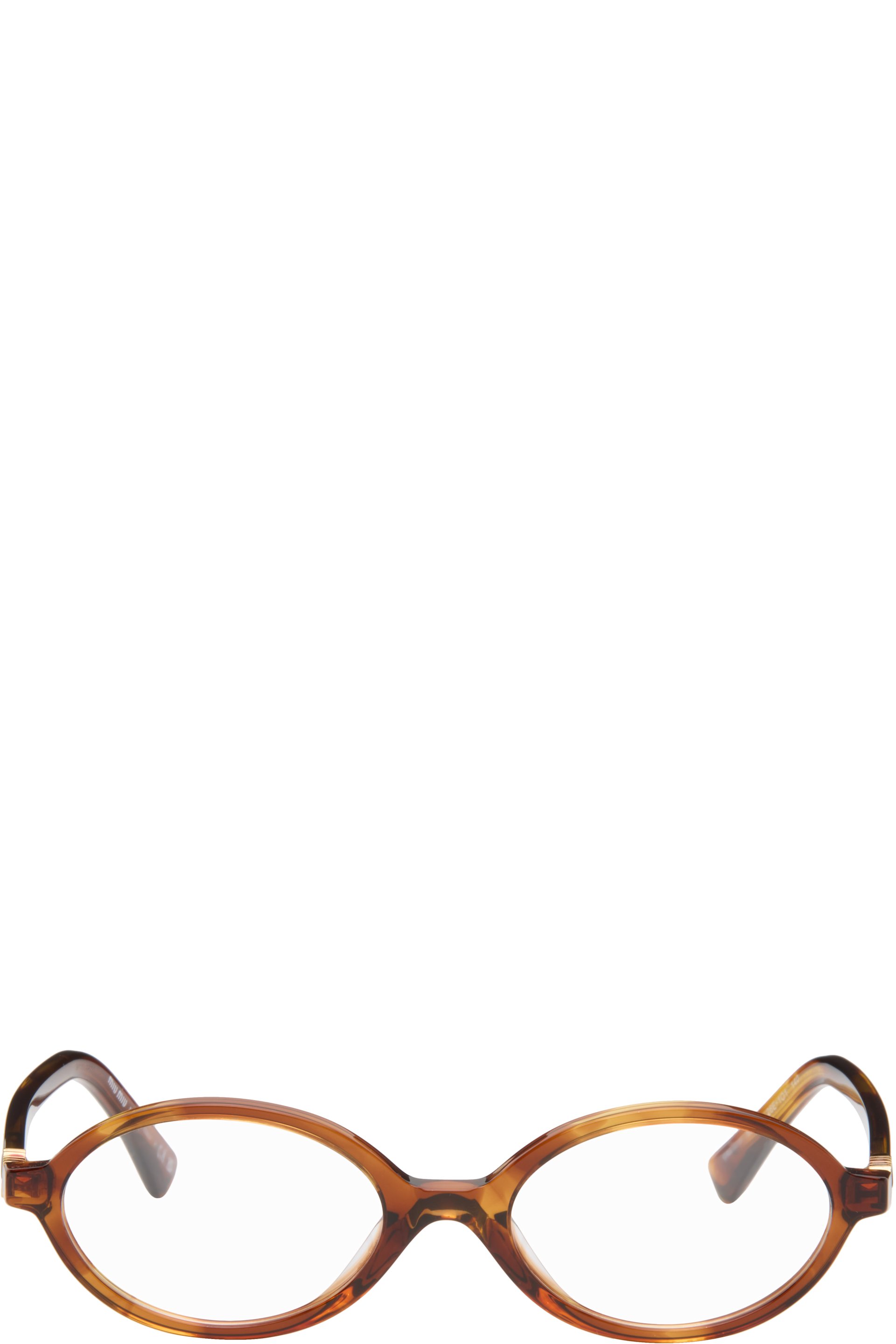 Miu Miu Eyewear - Lunettes ovales Breaking the Rules brunes