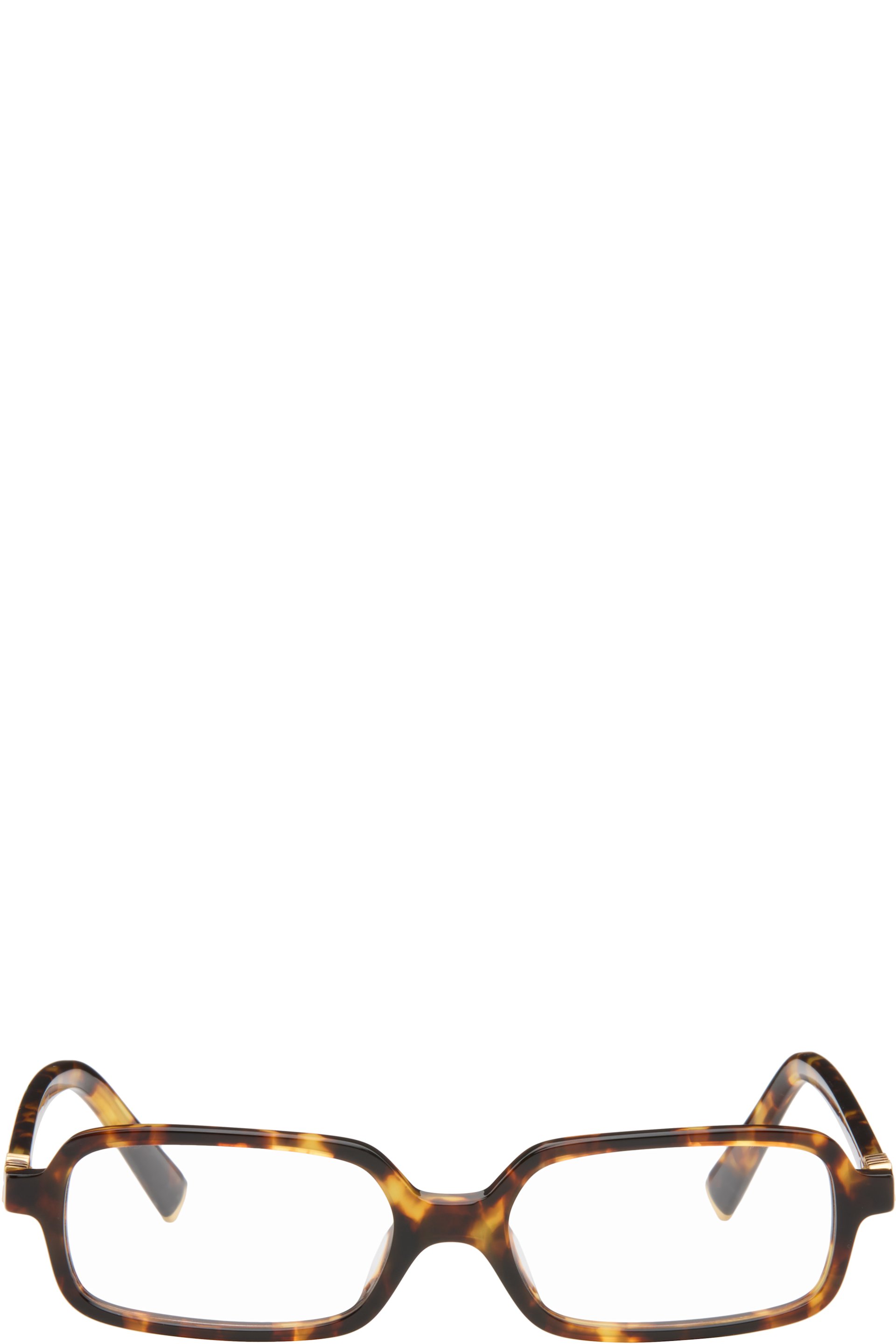 Miu Miu Eyewear - Lunettes rectangulaires brunes