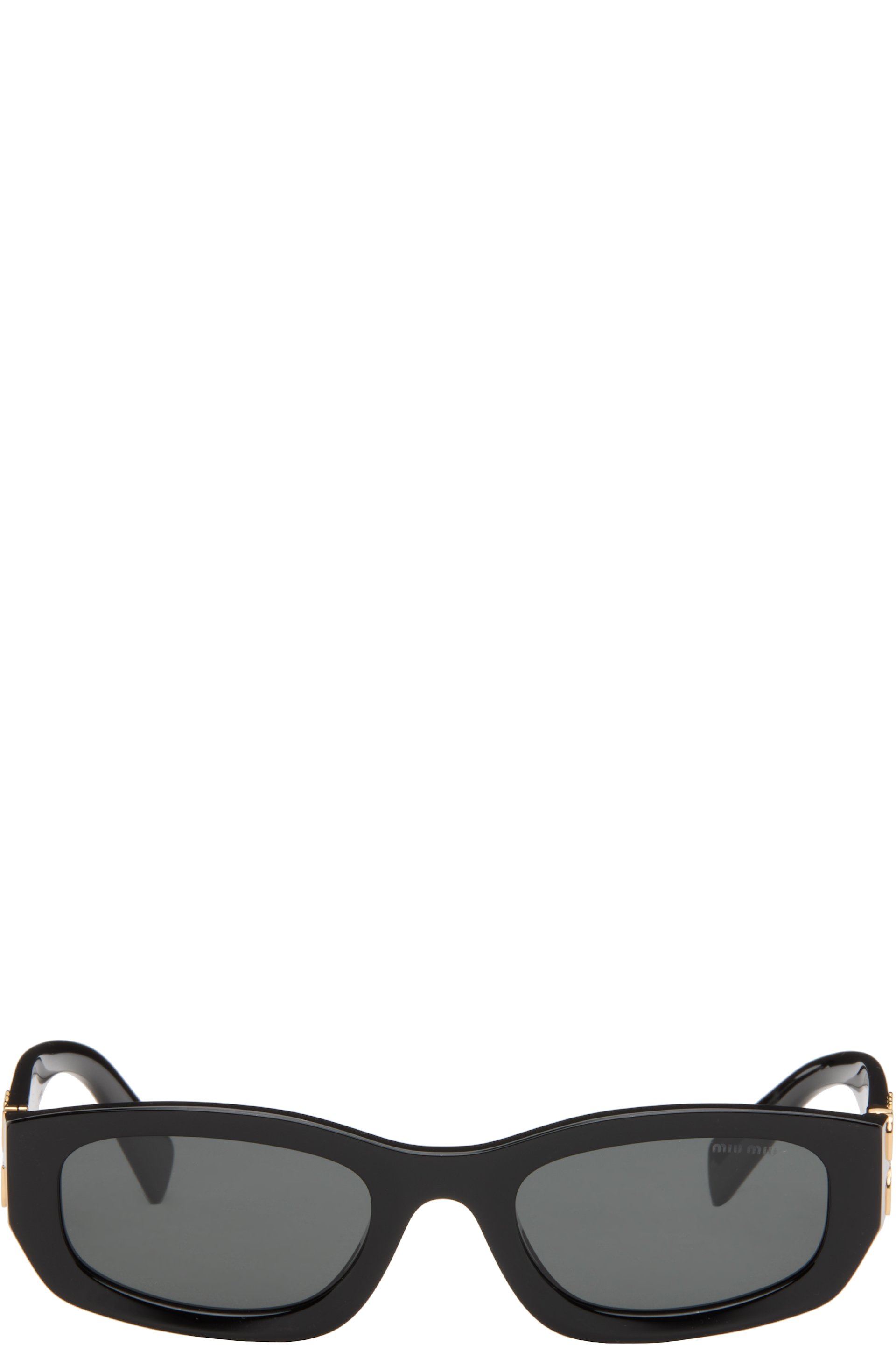 Miu Miu Eyewear - Lunettes de soleil rectangulaires noires