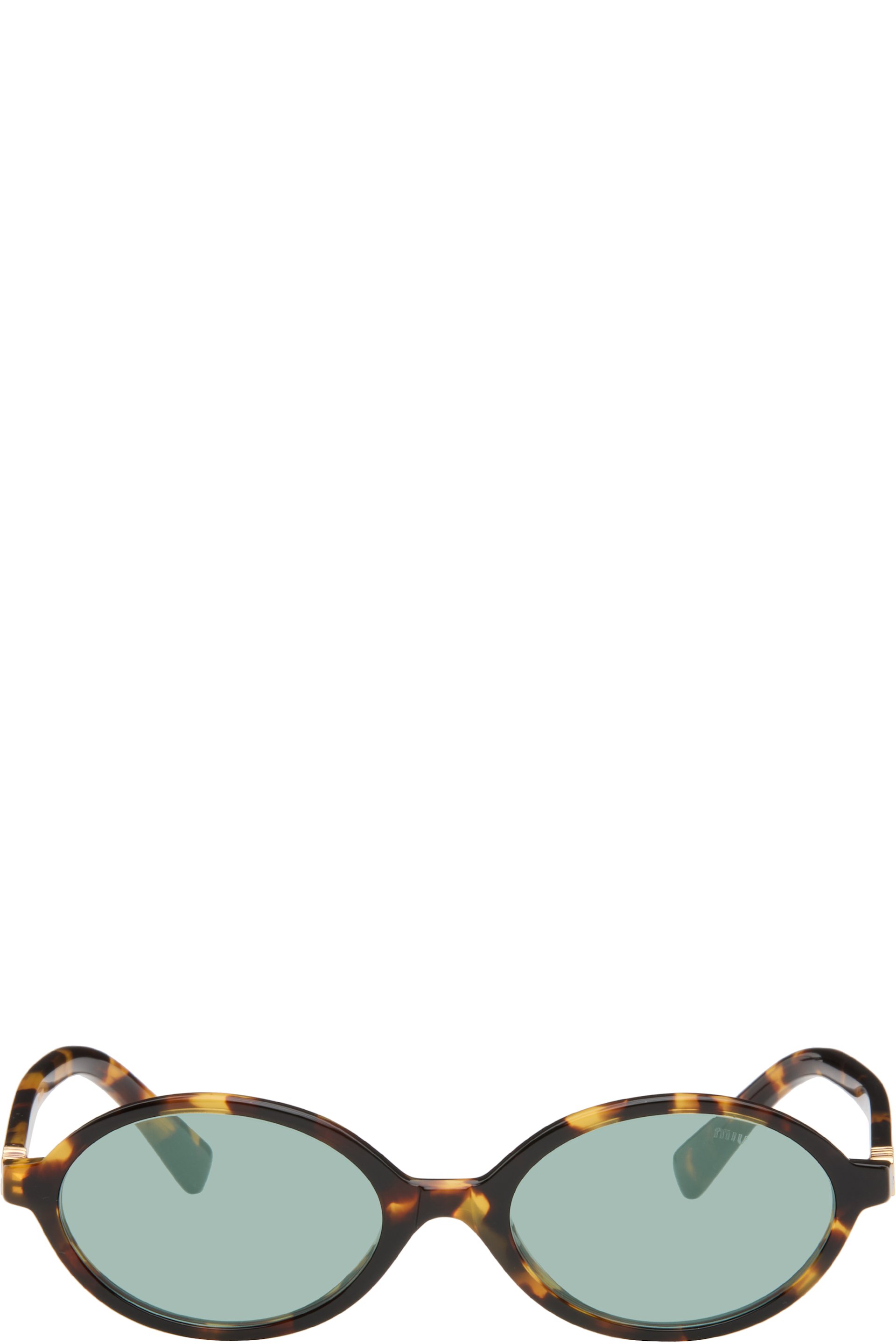 Miu Miu Eyewear - Lunettes de soleil ovales Breaking the Rules brunes