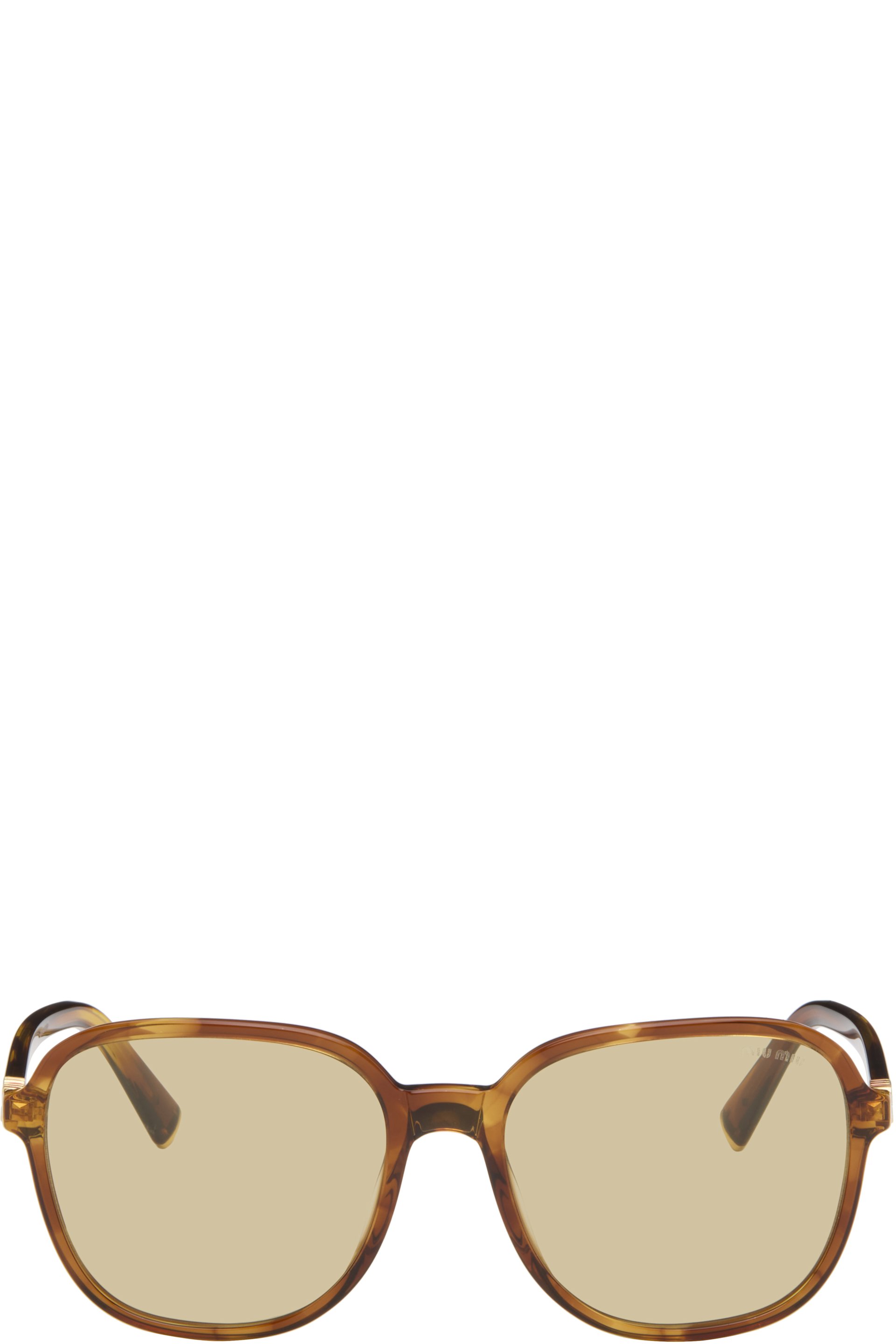 Miu Miu Eyewear - Lunettes de soleil brunes - Regard