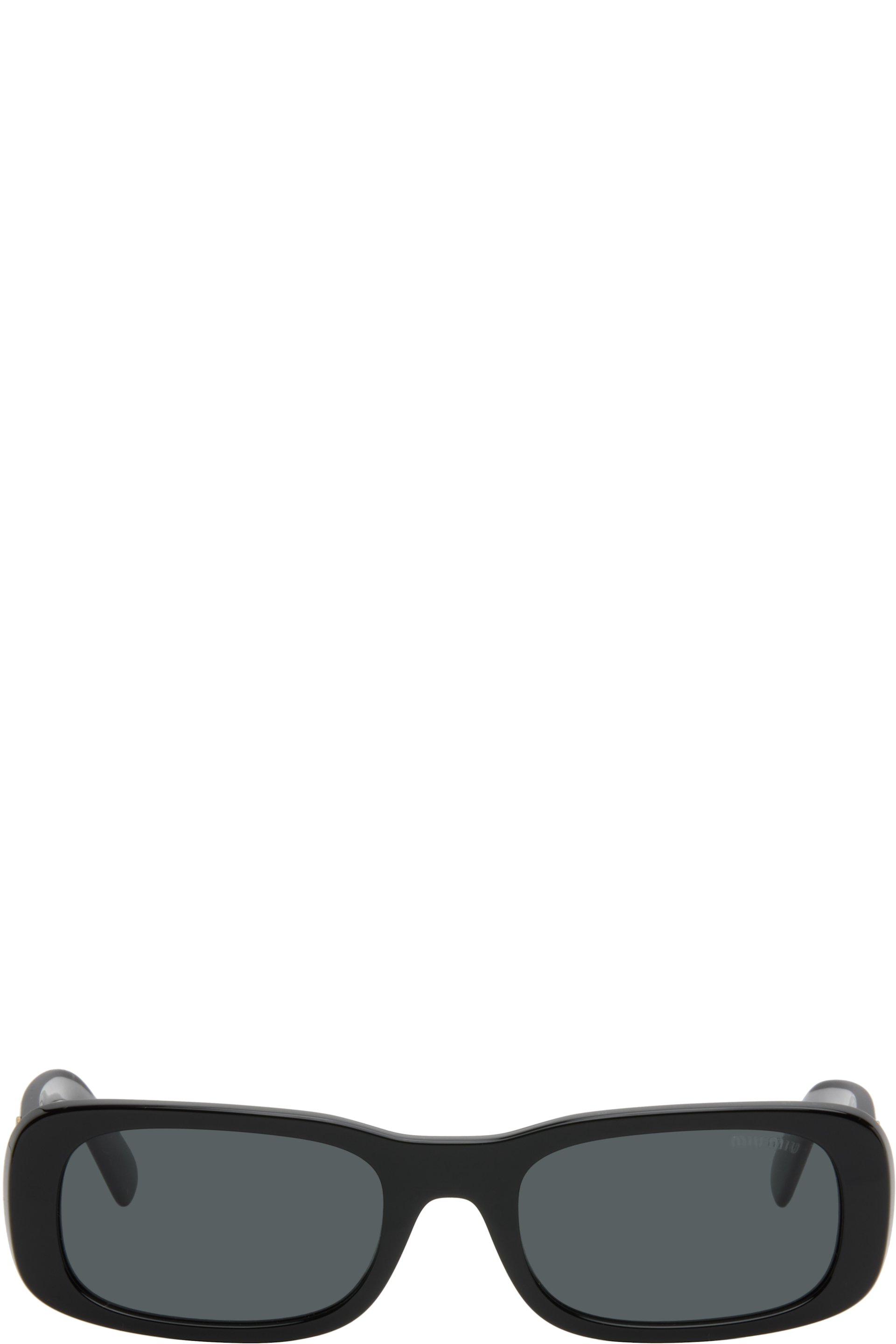 Miu Miu Eyewear - Lunettes de soleil carrées noires en acétate