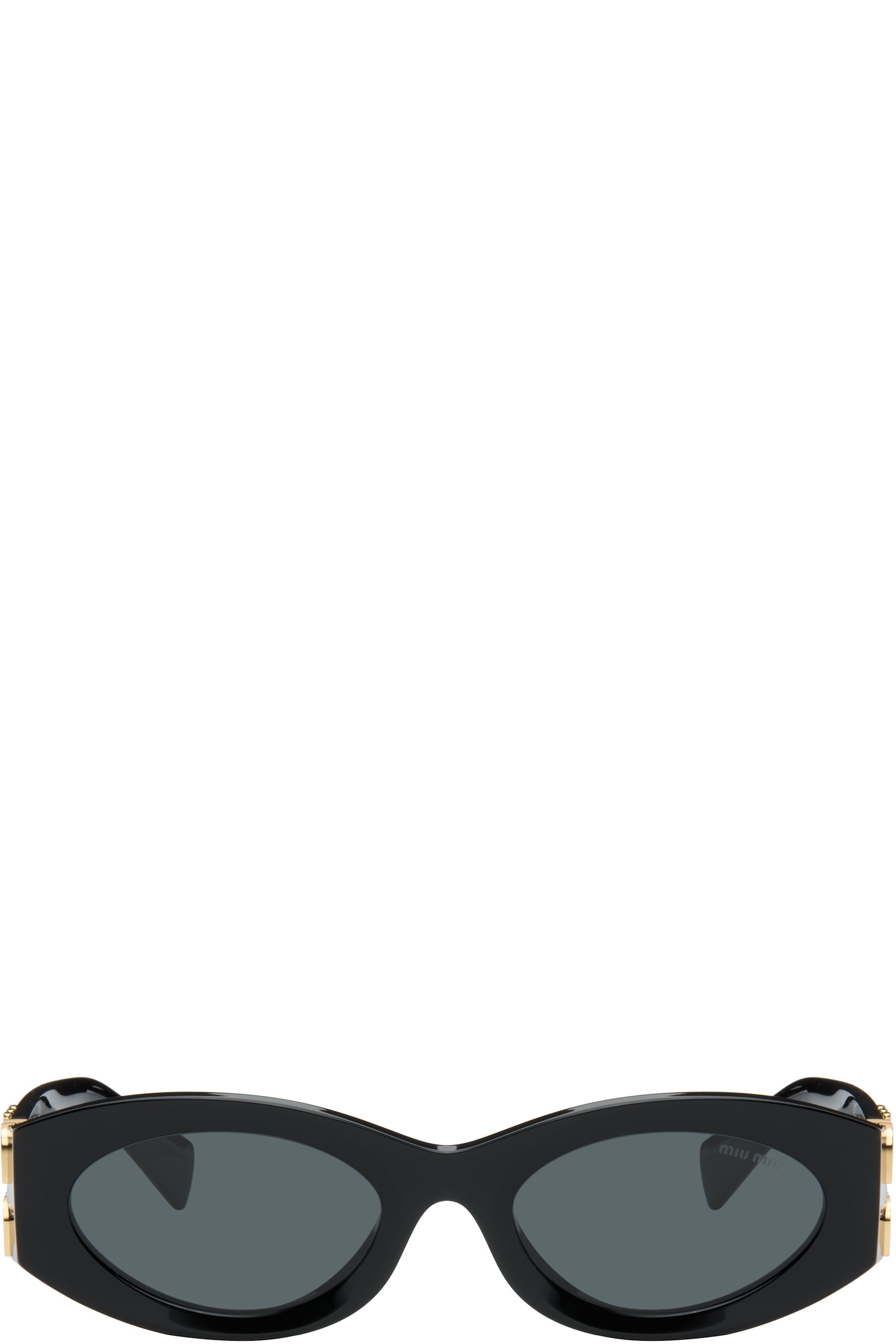 Miu Miu Eyewear - Lunettes de soleil noires à logos - Glimpse