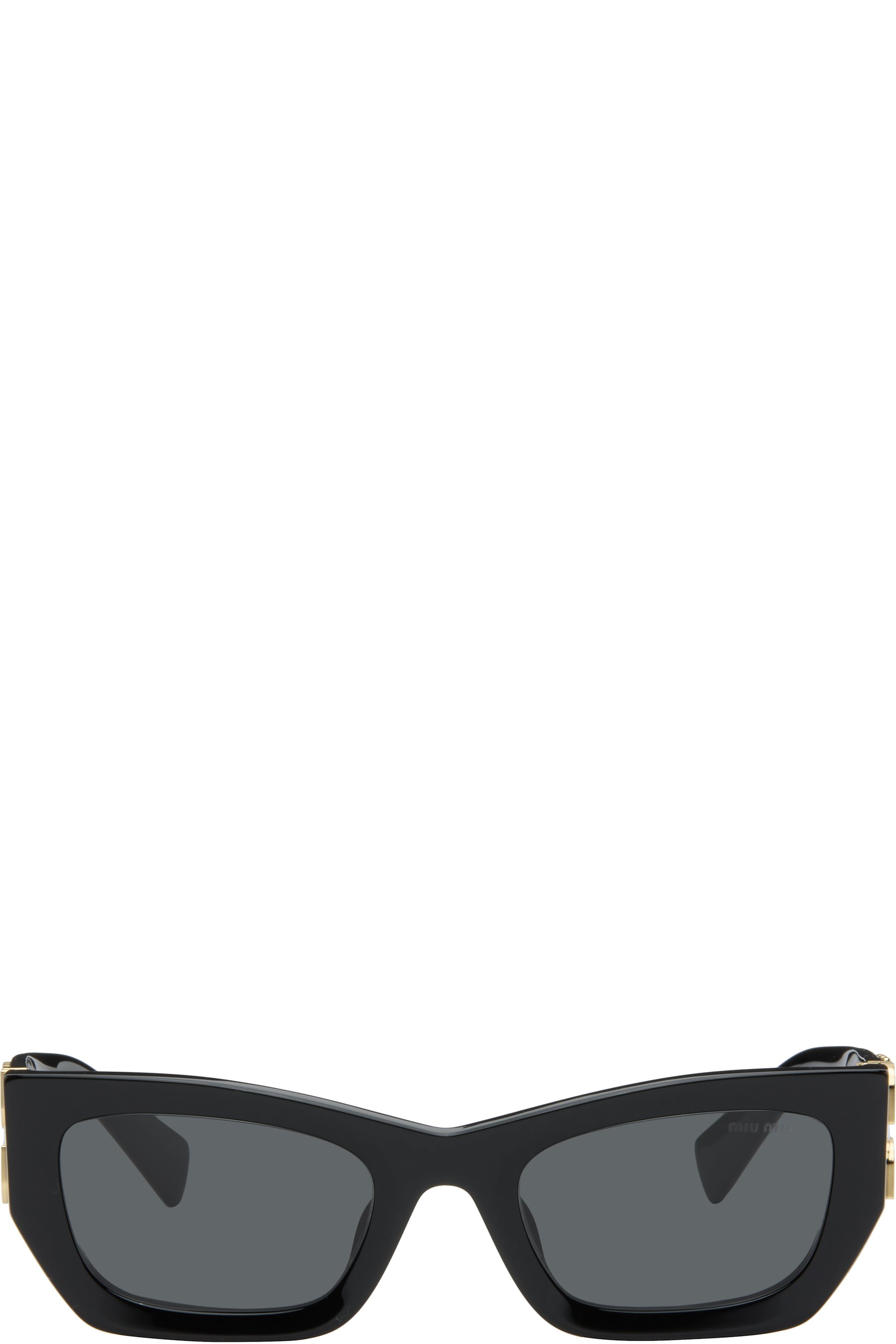 Miu Miu Eyewear - Lunettes de soleil noires à logos - Glimpse