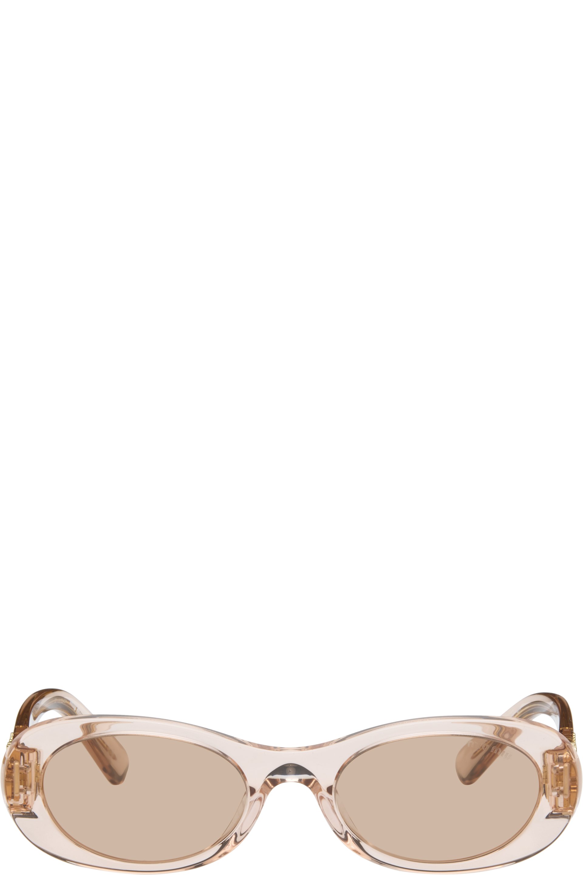 Miu Miu Eyewear - Lunettes de soleil roses à logos - Glimpse