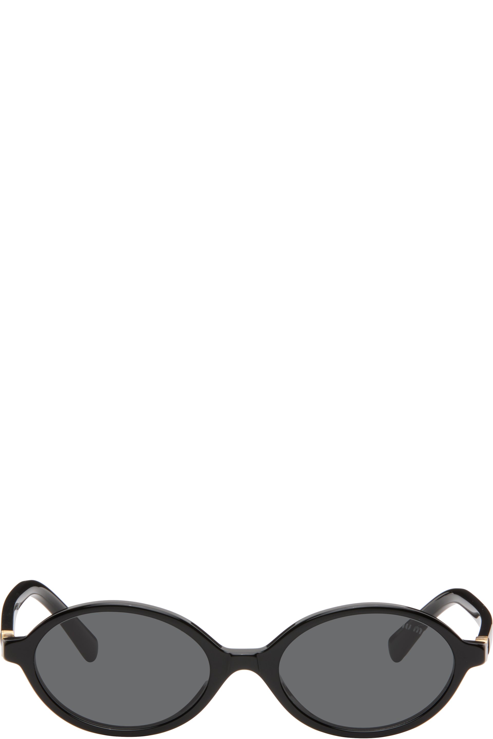 Miu Miu Eyewear - Lunettes de soleil noires à logos - Regard