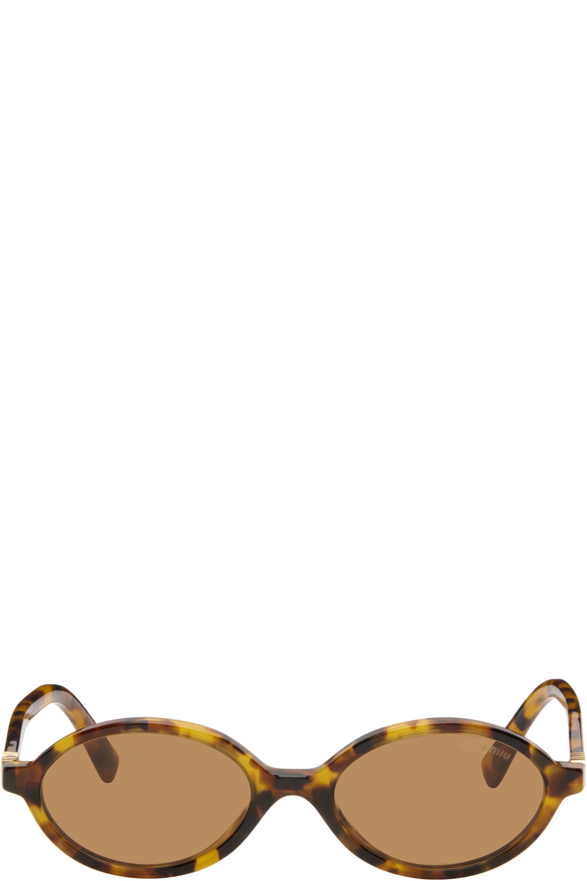 Miu Miu Eyewear - Lunettes de soleil brunes - Regard