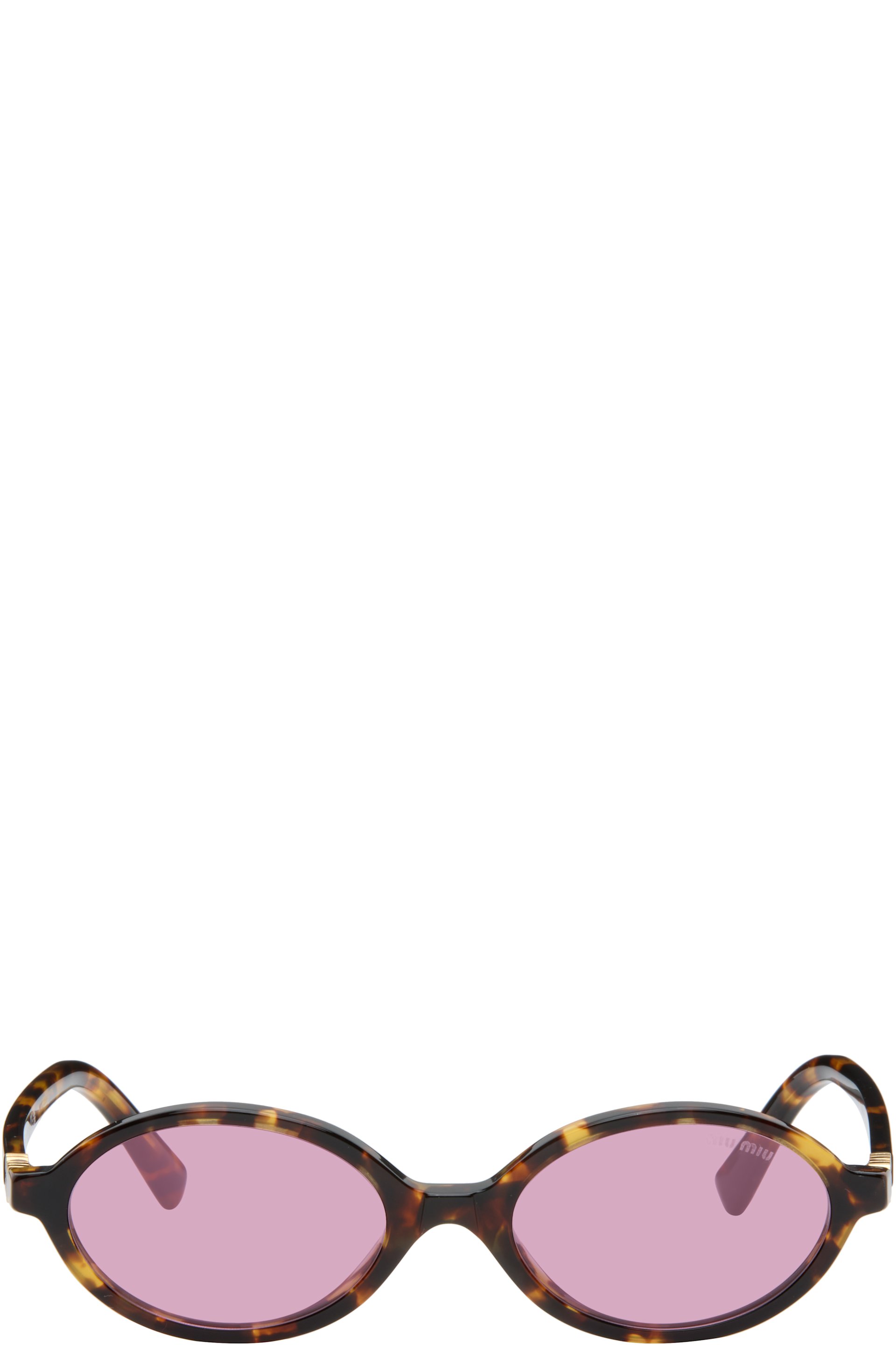 Miu Miu Eyewear - Lunettes de soleil brunes - Regard