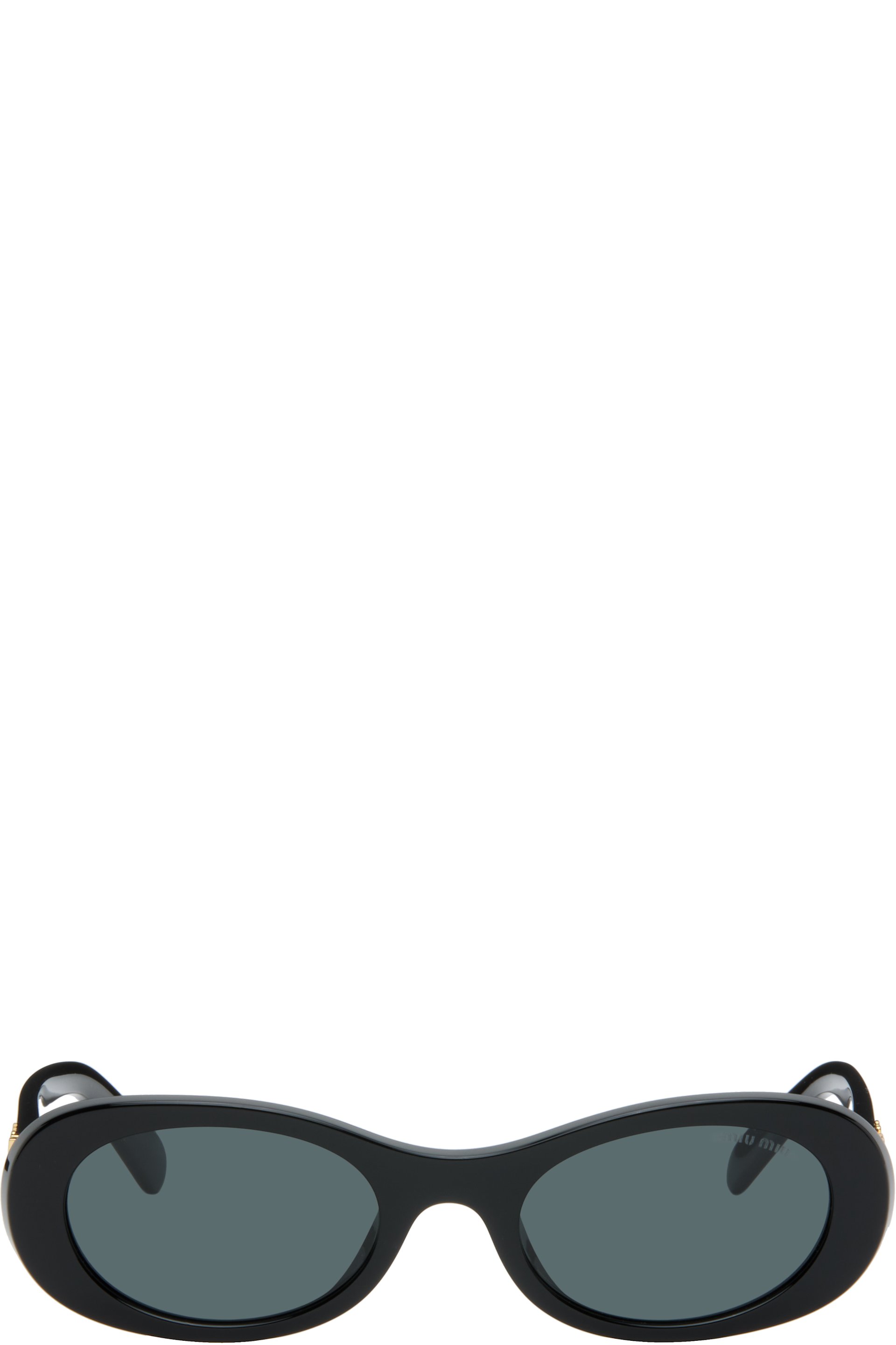 Miu Miu Eyewear - Lunettes de soleil noires à logos - Glimpse